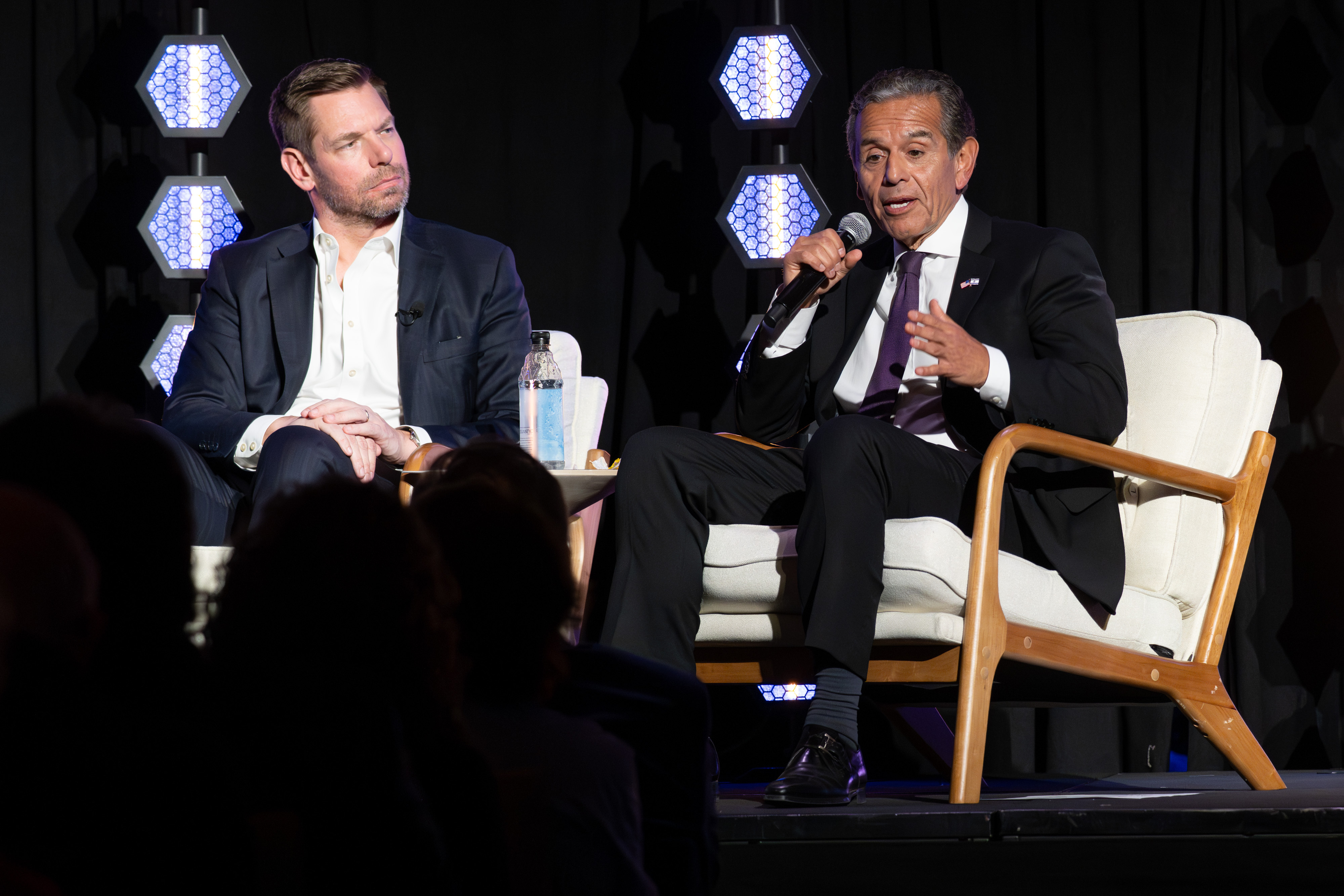 Rep. Eric Swalwell and former L.A. Mayor Antonio Villaraigosa, candidates...