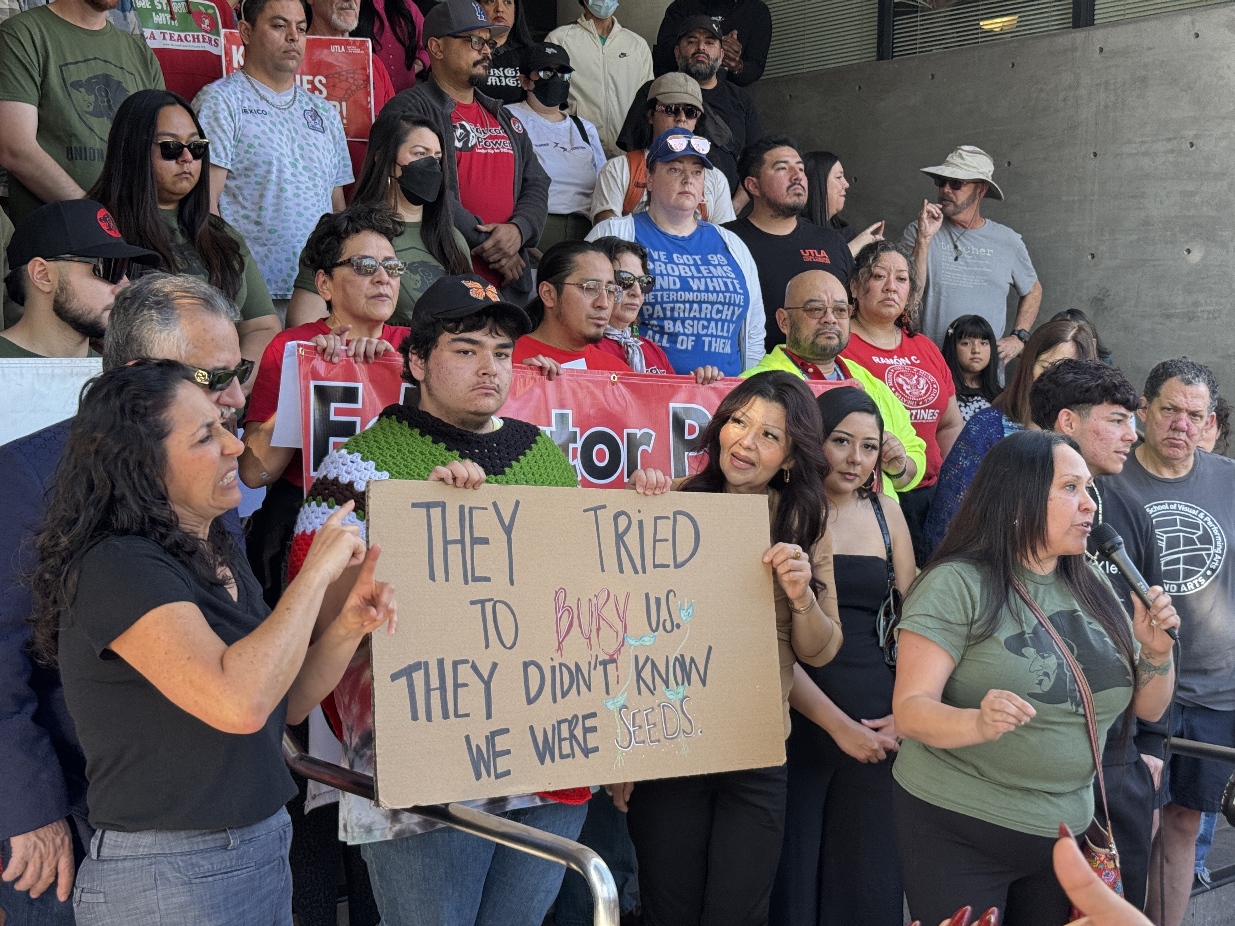18-year-old deaf activist Anthony Paredes with L.A. educators and organizers...