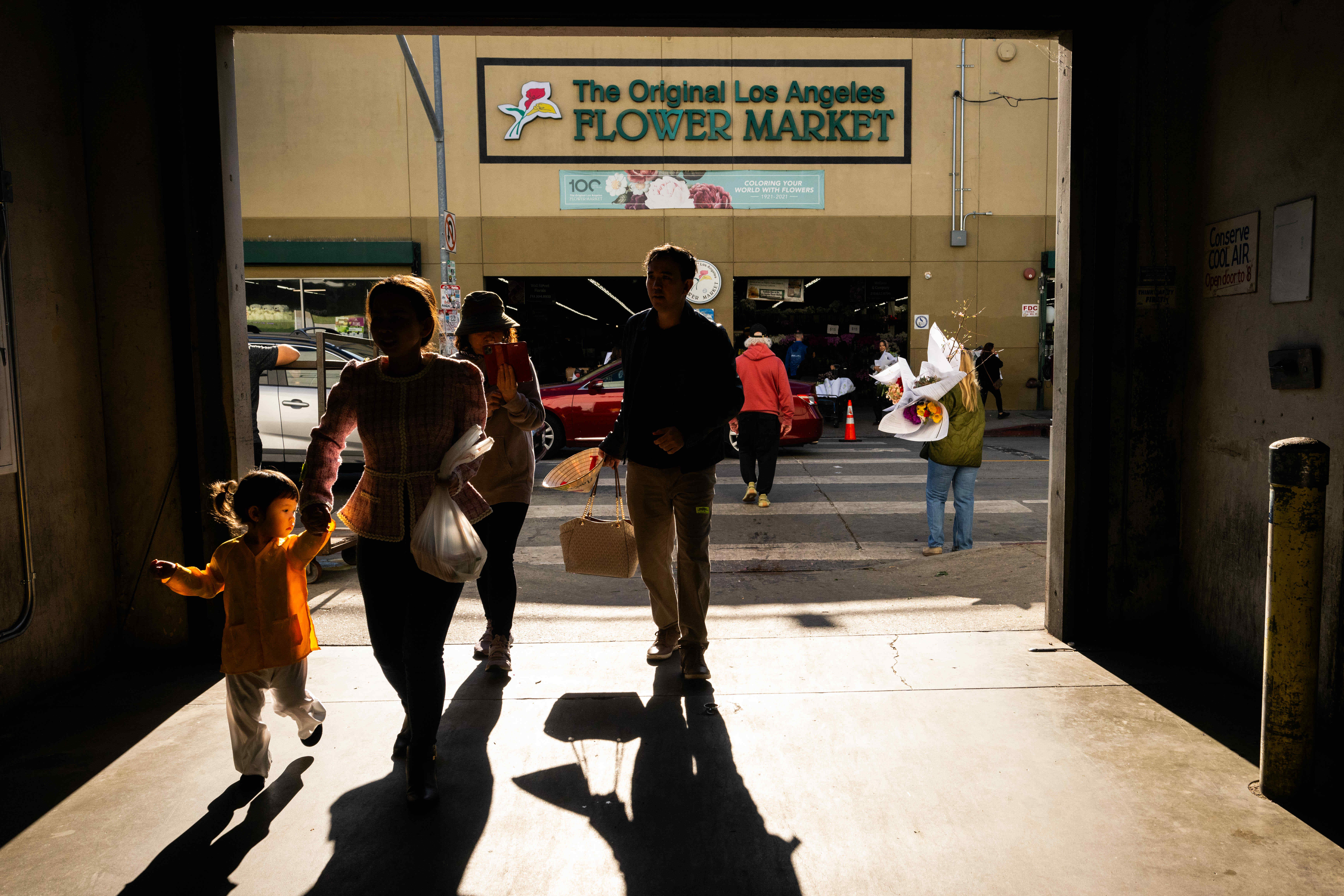 People visit the Southern California Flower Market and The Original...