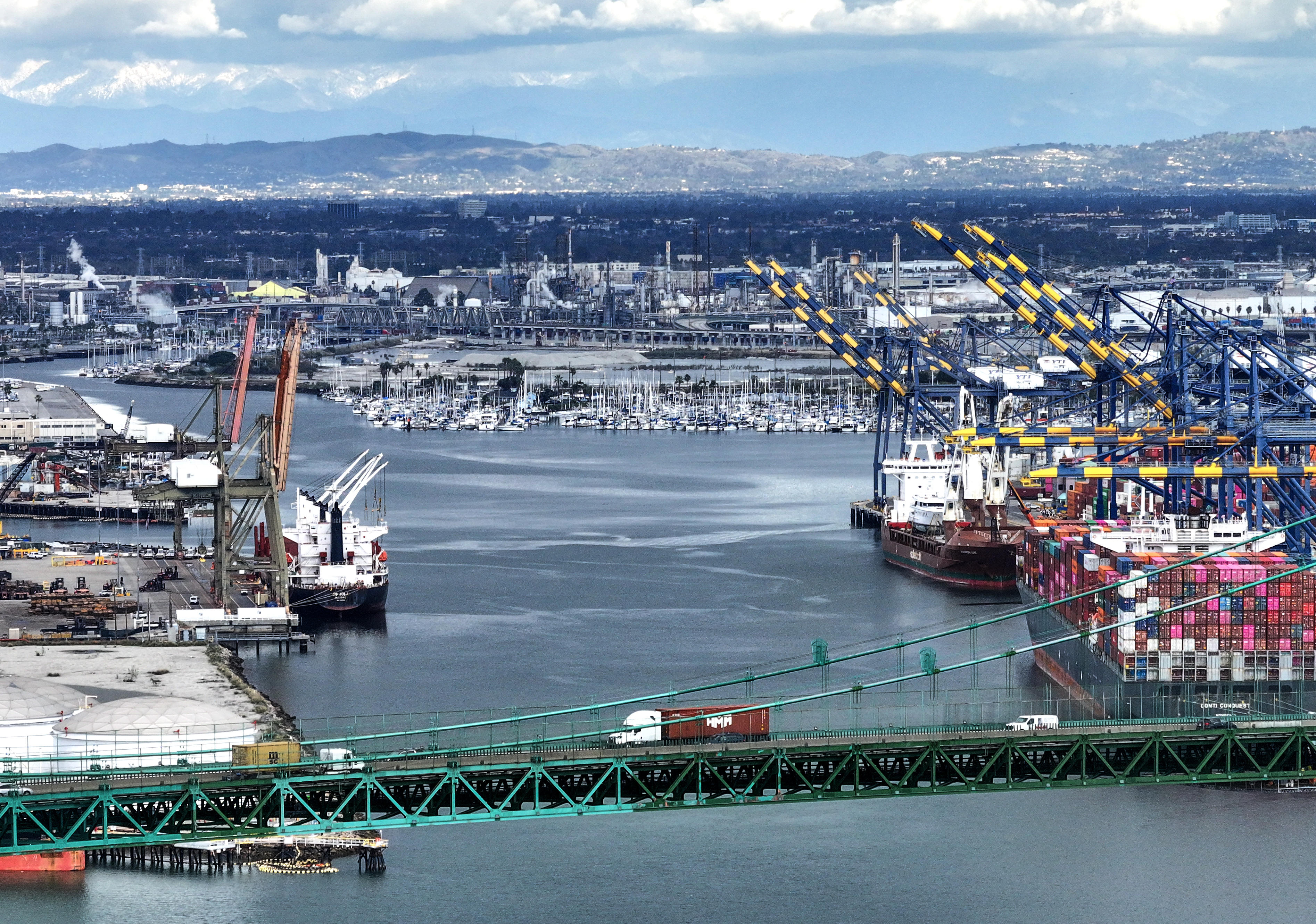 The Dominguez Channel dumps in to the East Basin north...