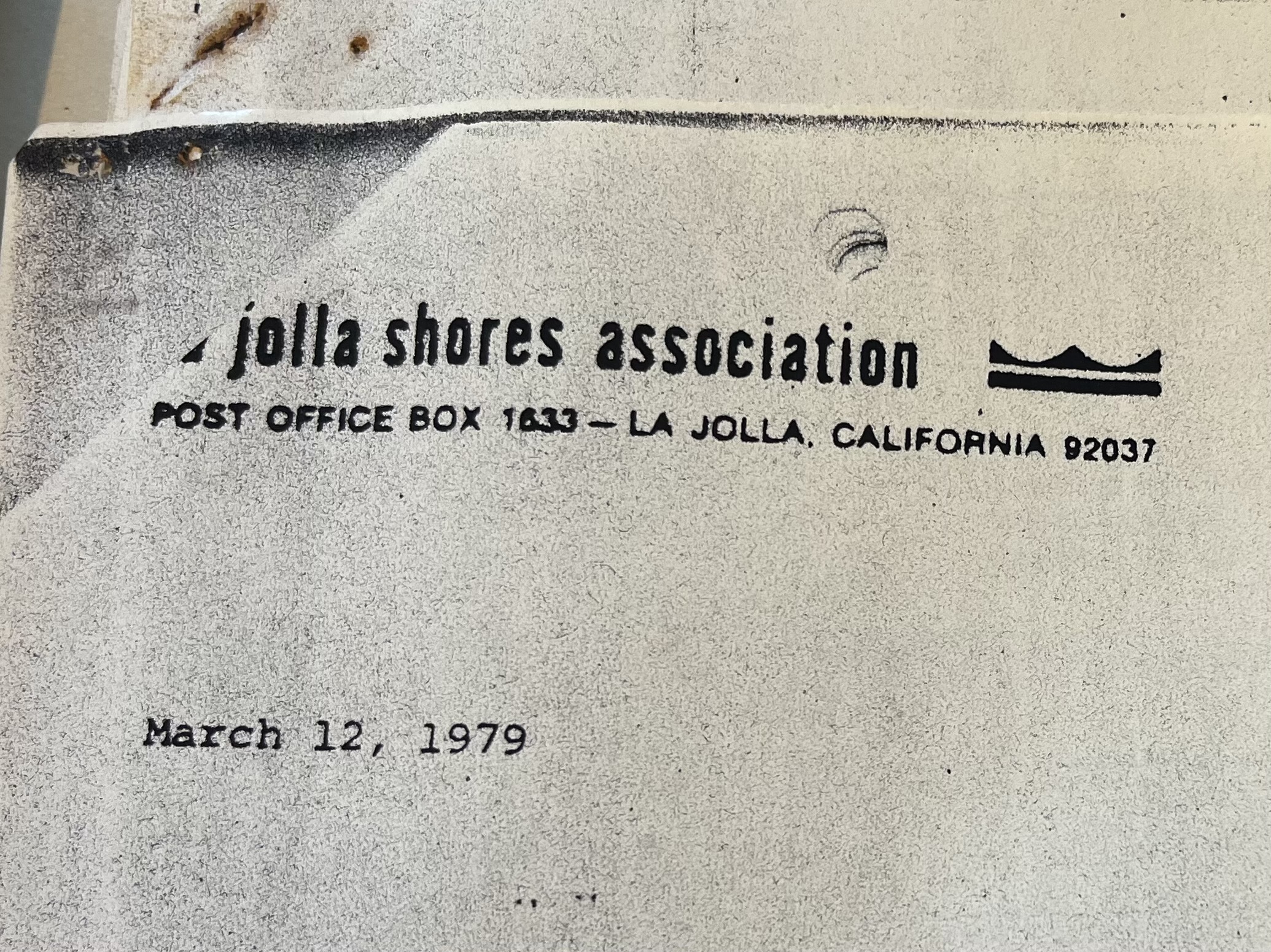 A letter from the La Jolla Shores Association to the...