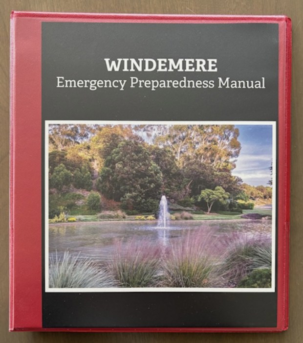The Windemere Emergency Preparedness Manual was completed and distributed to neighborhood residents in December. (Leslie Fastlicht)
