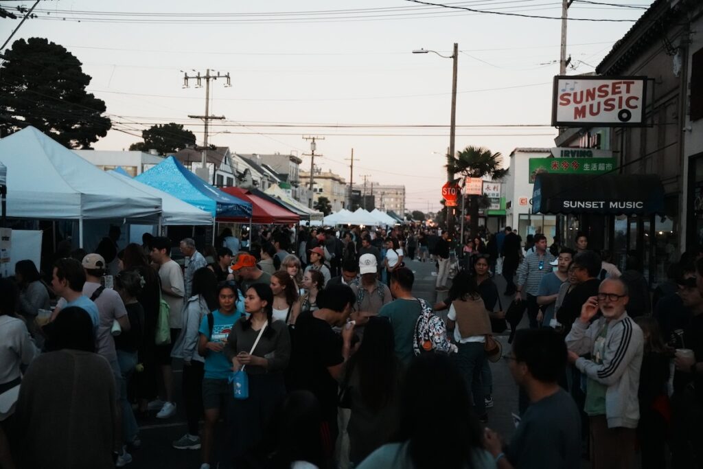 sunset night market
