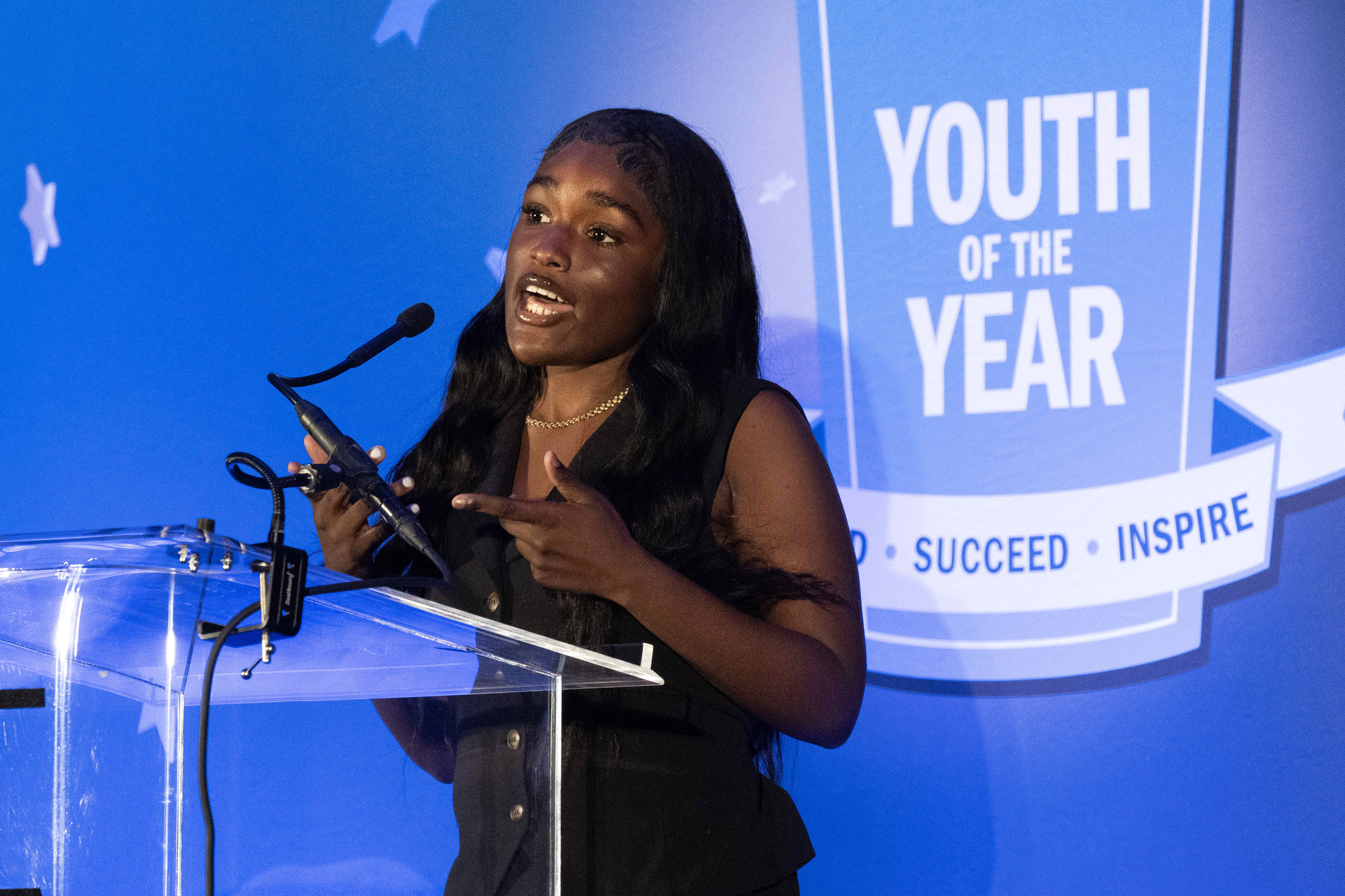 Samajahe King speaks during the Boys & Girls Clubsâ annual...