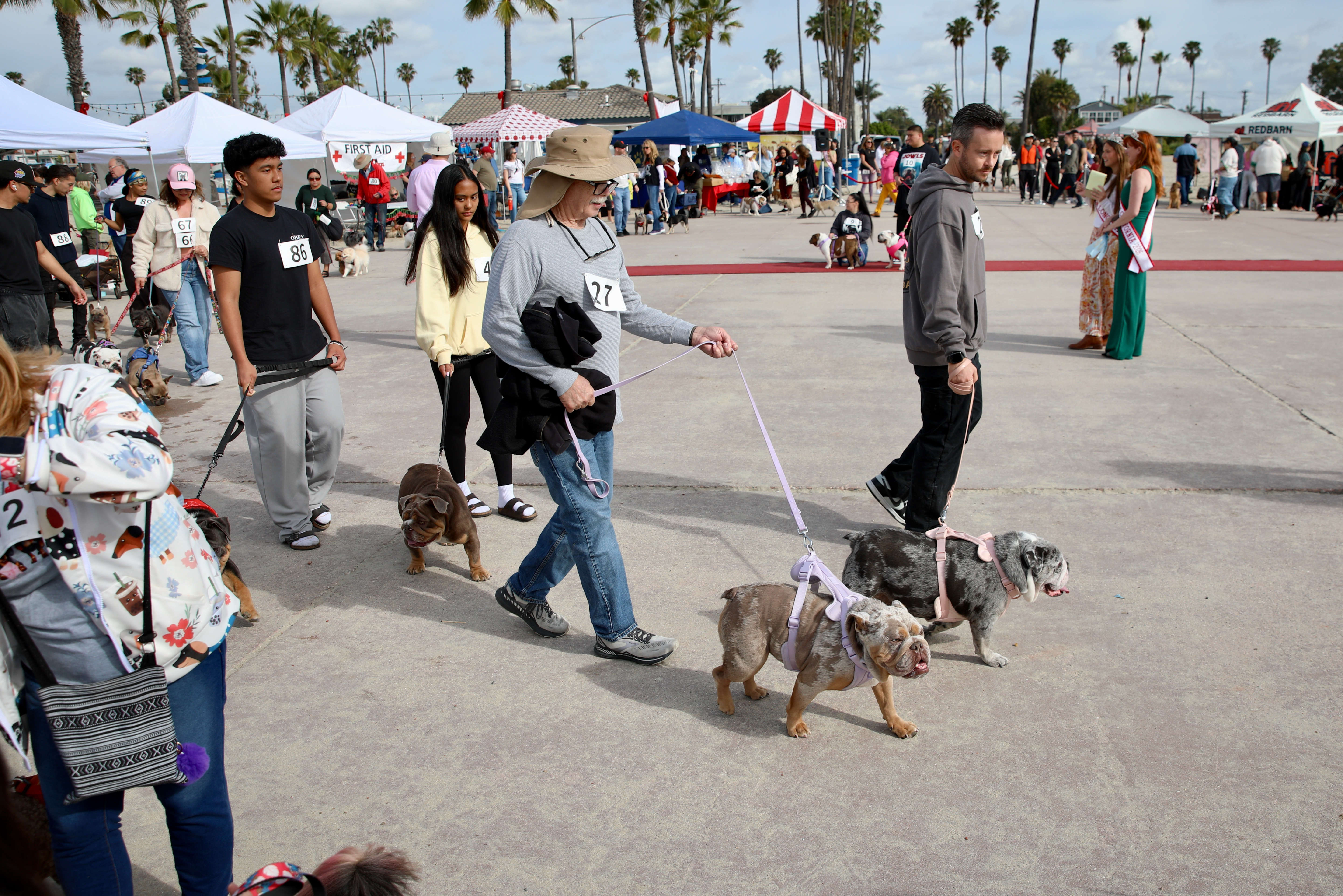 Participants parade their best friends past spectators and judges at...
