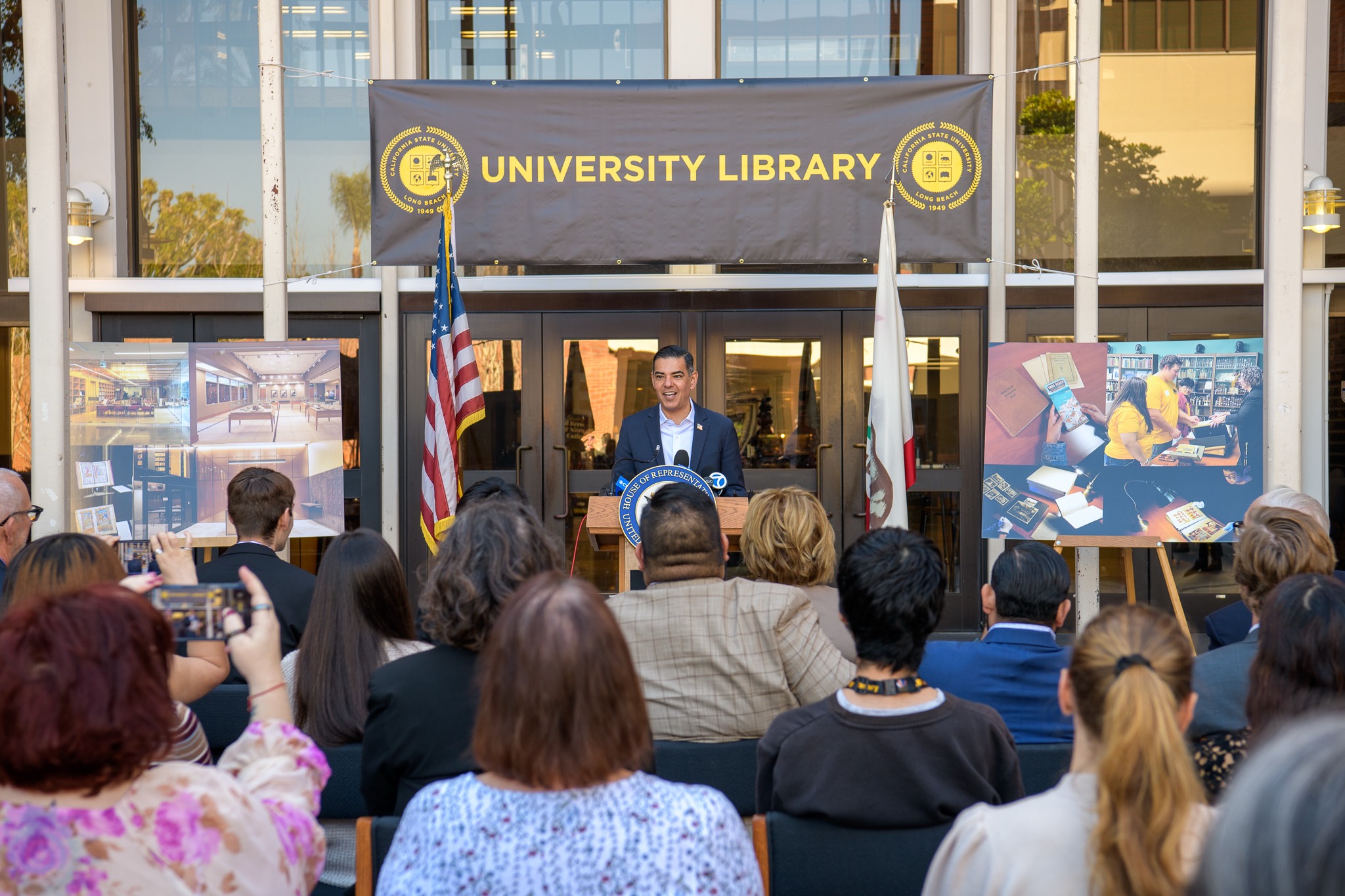 Rep. Robert Garcia presented $2.175 million in federal funding to...