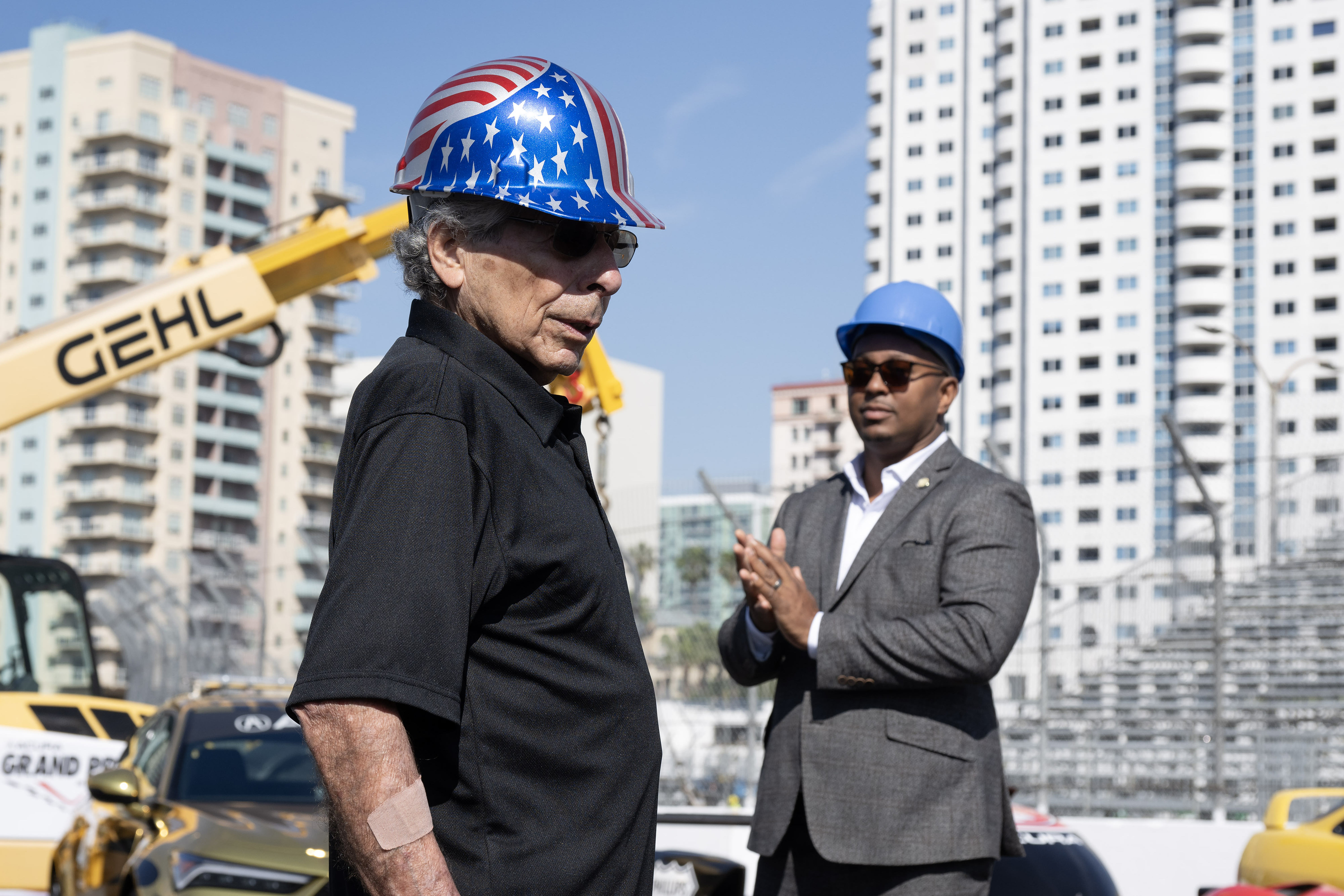 From left, Grand Prix Association of Long Beach President and...