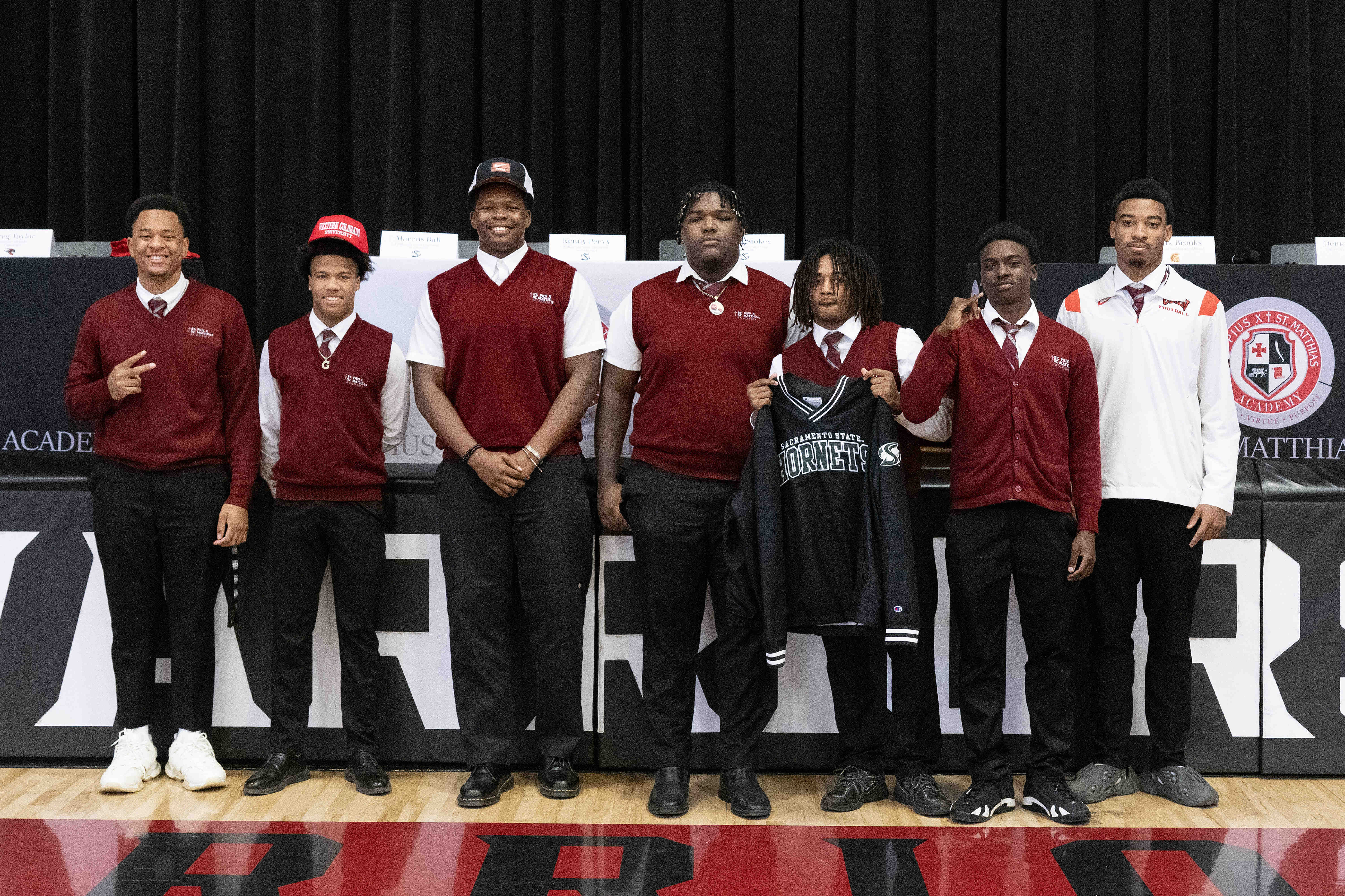 From left, Marcus Ball, Gregory Taylor, Elijah Ali, Malik Brooks,...