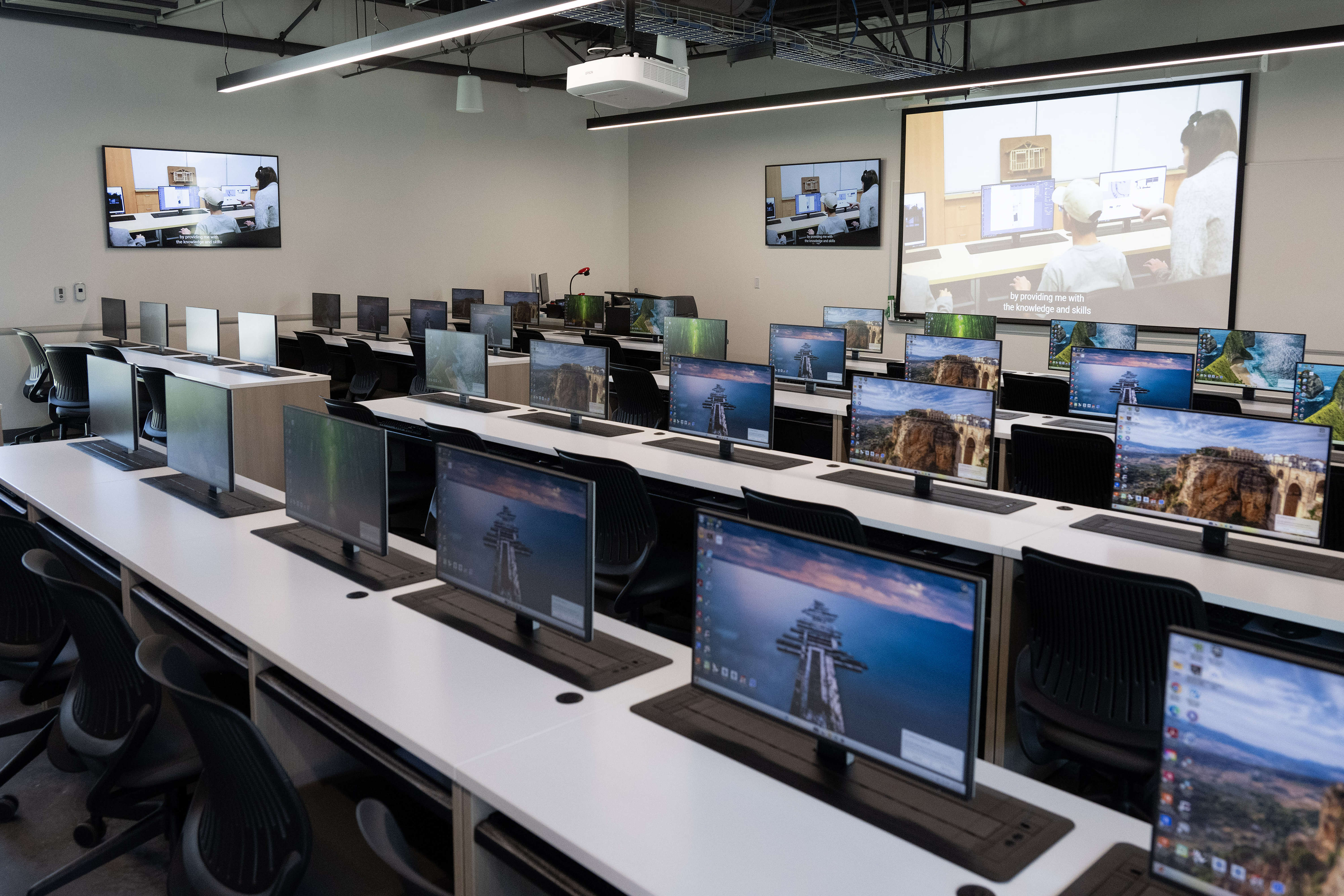 The interior of LBCCâs new MM Building complex at the...
