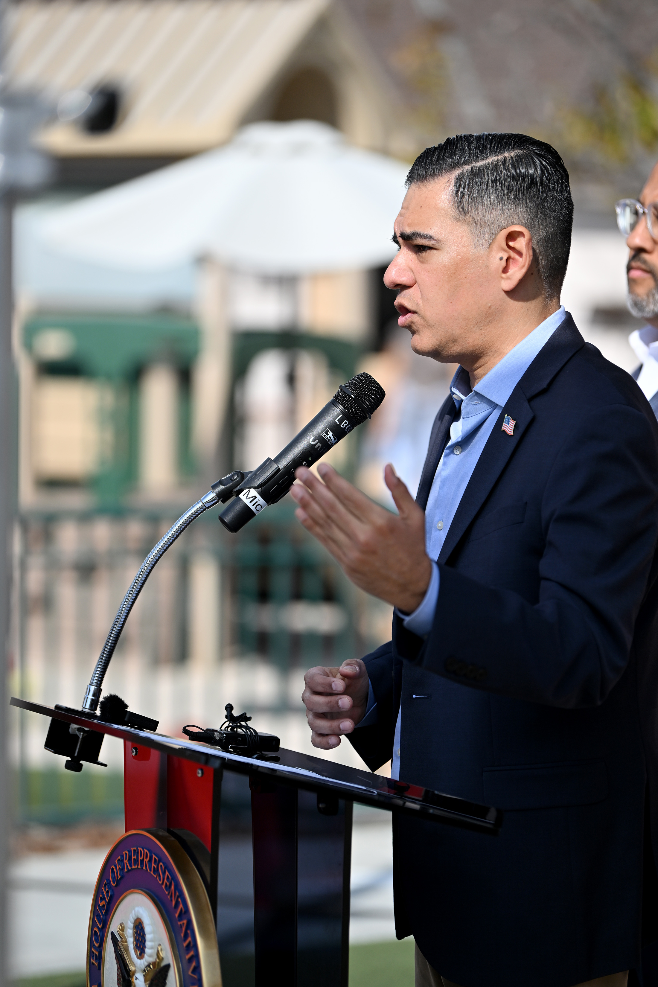 Congressman Robert Garcia is joined by Board of Trustees President...