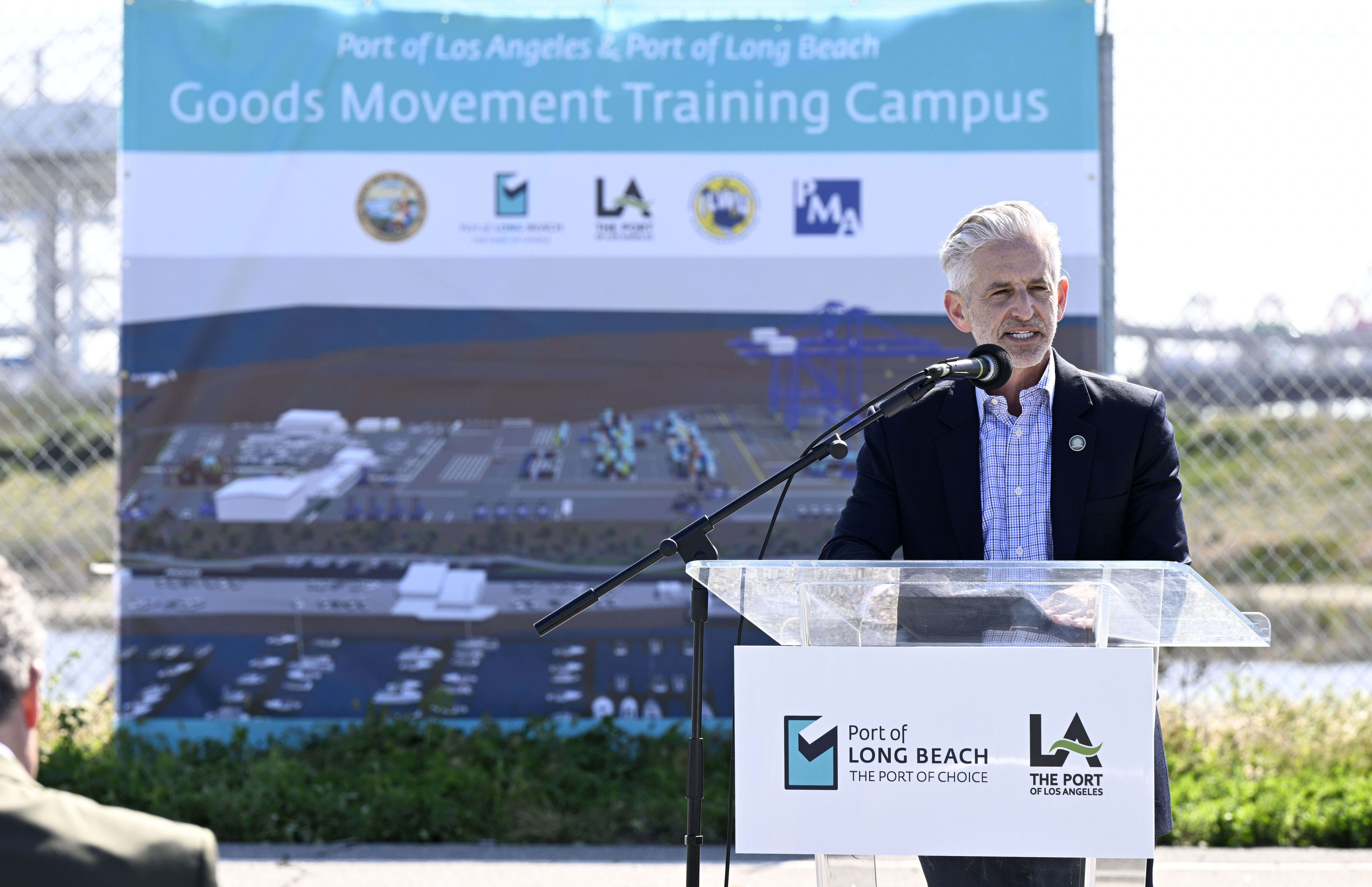 Assemblymember Josh Lowenthal speaks at a press conference announcing the...