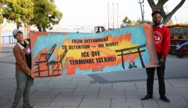 Federal immigration enforcement agents demobilize staging area at Terminal Island – Daily News