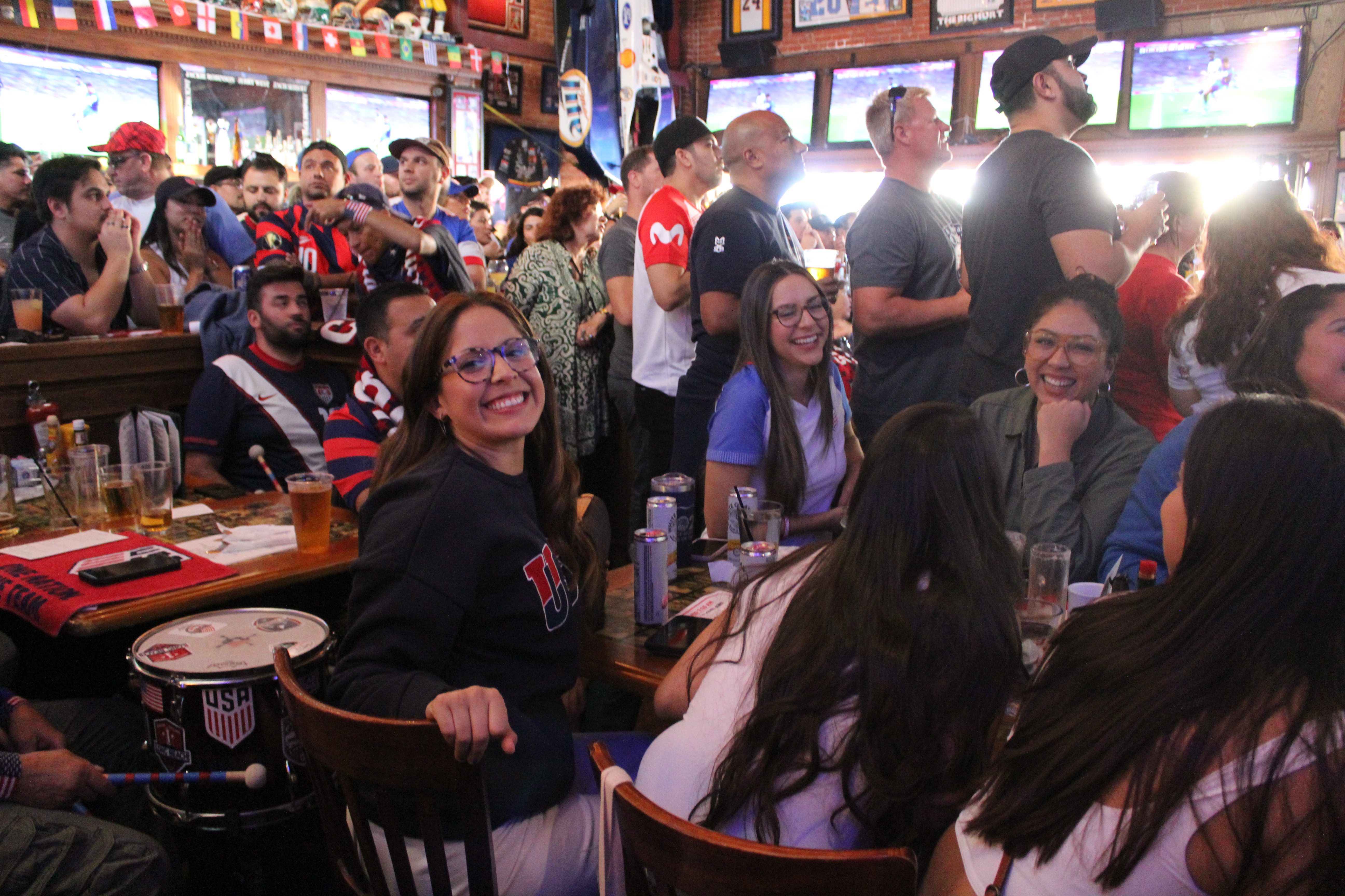 Claudia Velasquez, 27, from Long Beach was cheering on Team...