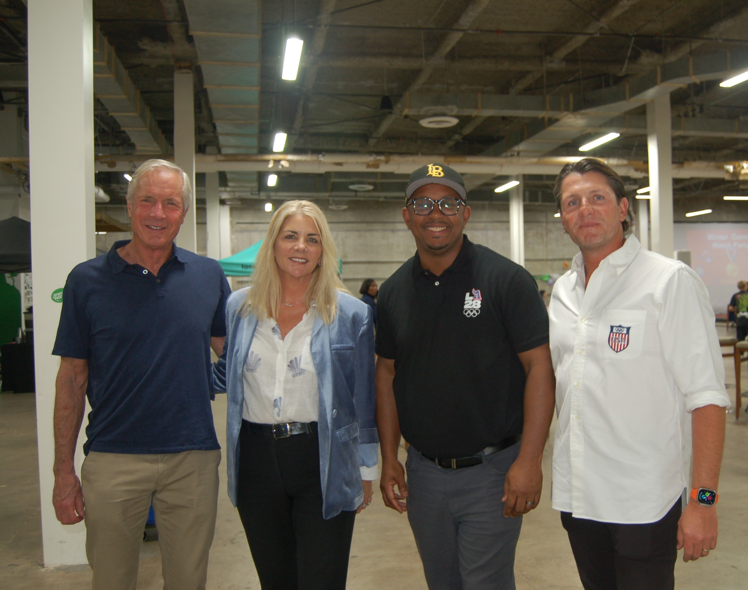 Winter Games Opening Ceremony watch party, photo from left, Olympic-winning...