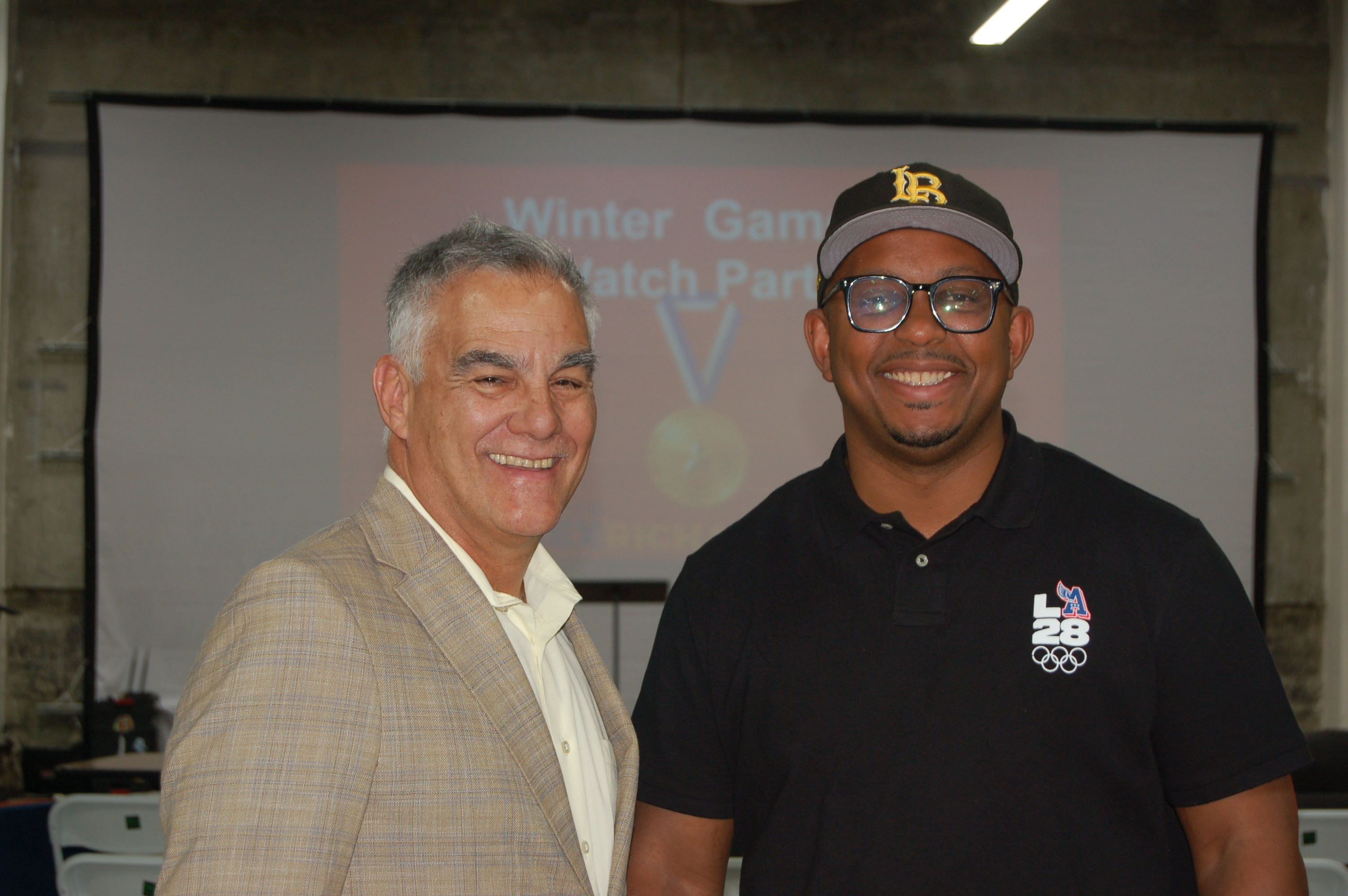 Winter Games Opening Ceremony watch party, photo from left, Boys...