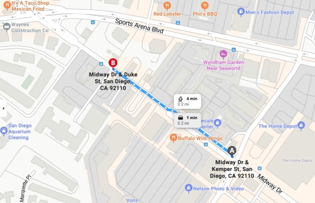 (Bing Maps and Point Loma-OB Monthly)