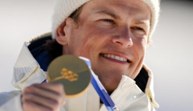 Norway’s Klaebo makes history on skis, ties all-time Winter Olympics gold record