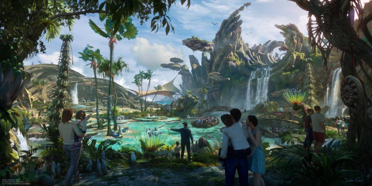 Concept art for the potential Pandora (Avatar) land at Disneyland