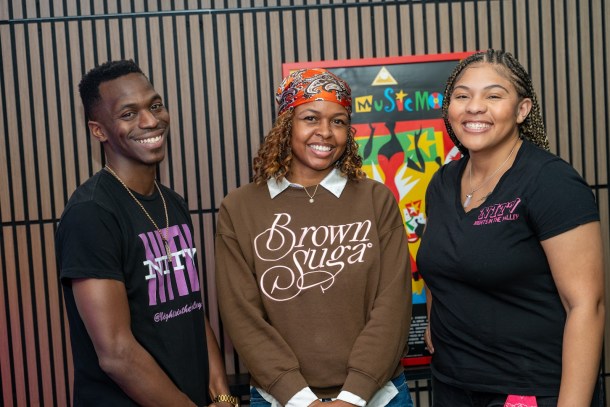 Nights in the Valley founders Quincy Middleton, left, and Sumarah Lewis flank Chelsea Kodama, a member of their line dancing performance team. Russell Stiger Jr., OBSERVER