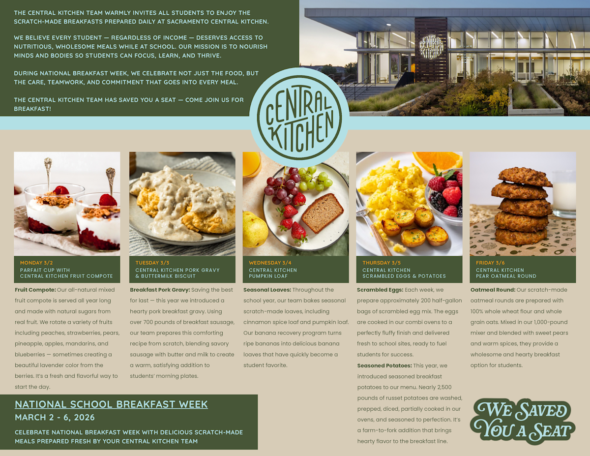 National School Breakfast Week is March 2-6