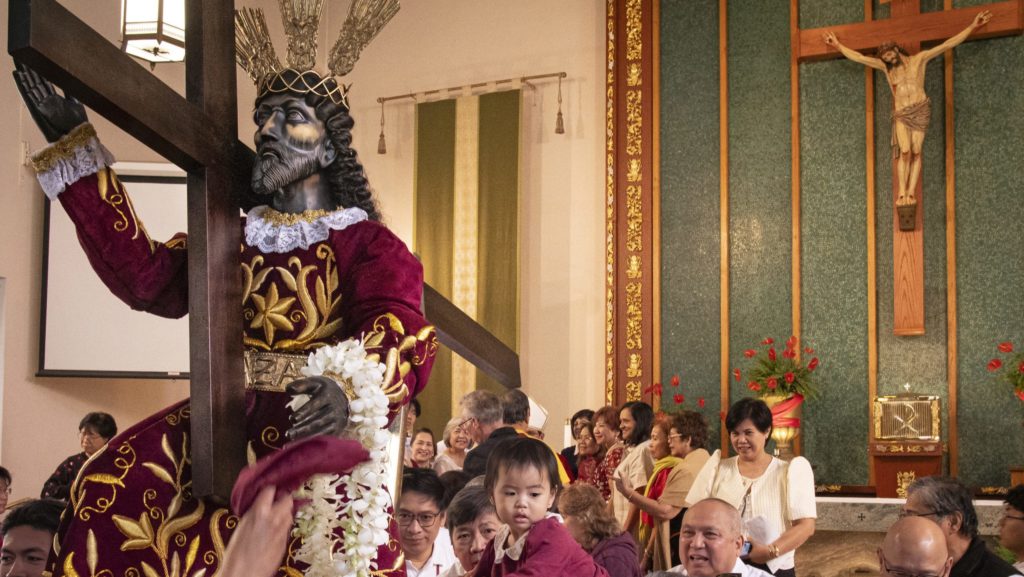 LA Filipino Catholics receive new ‘Black Nazarene’ replica in Artesia