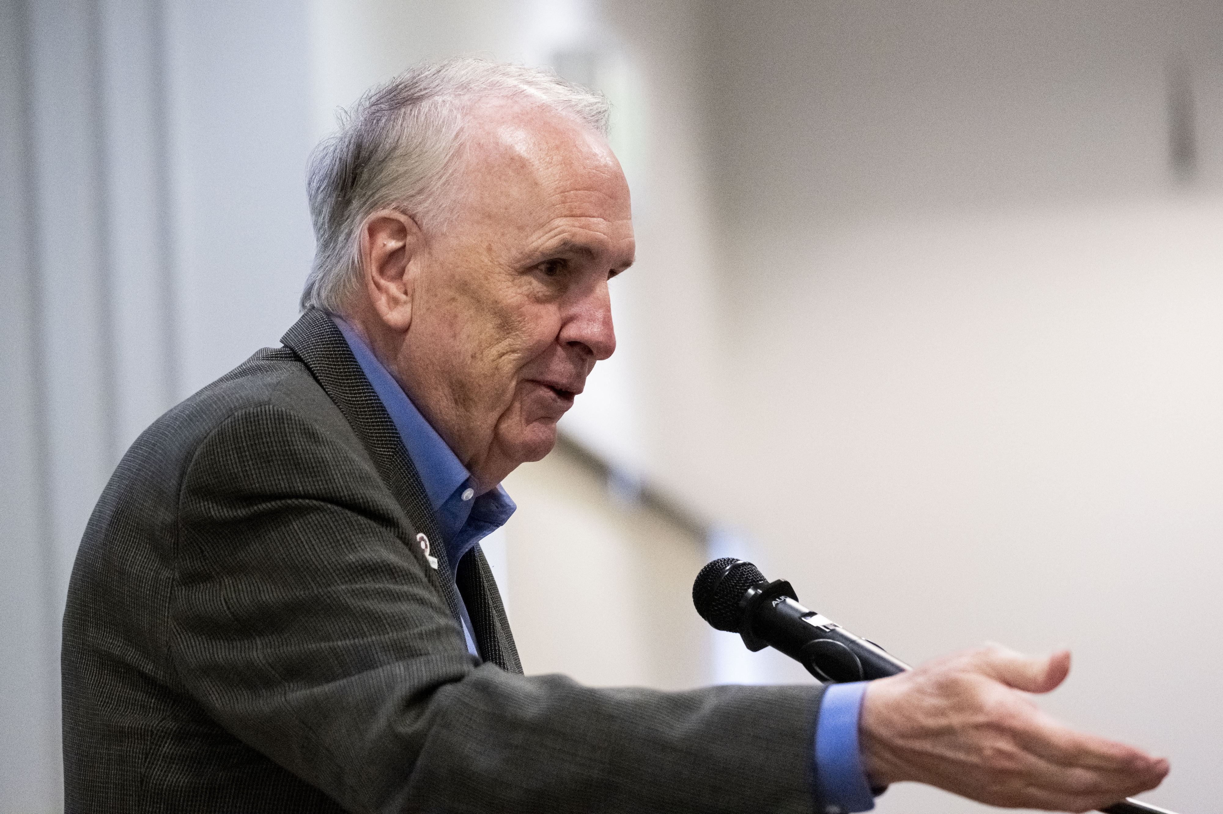 Michael Hunn, CEO of CalOptima Health, speaks during The Pulse...