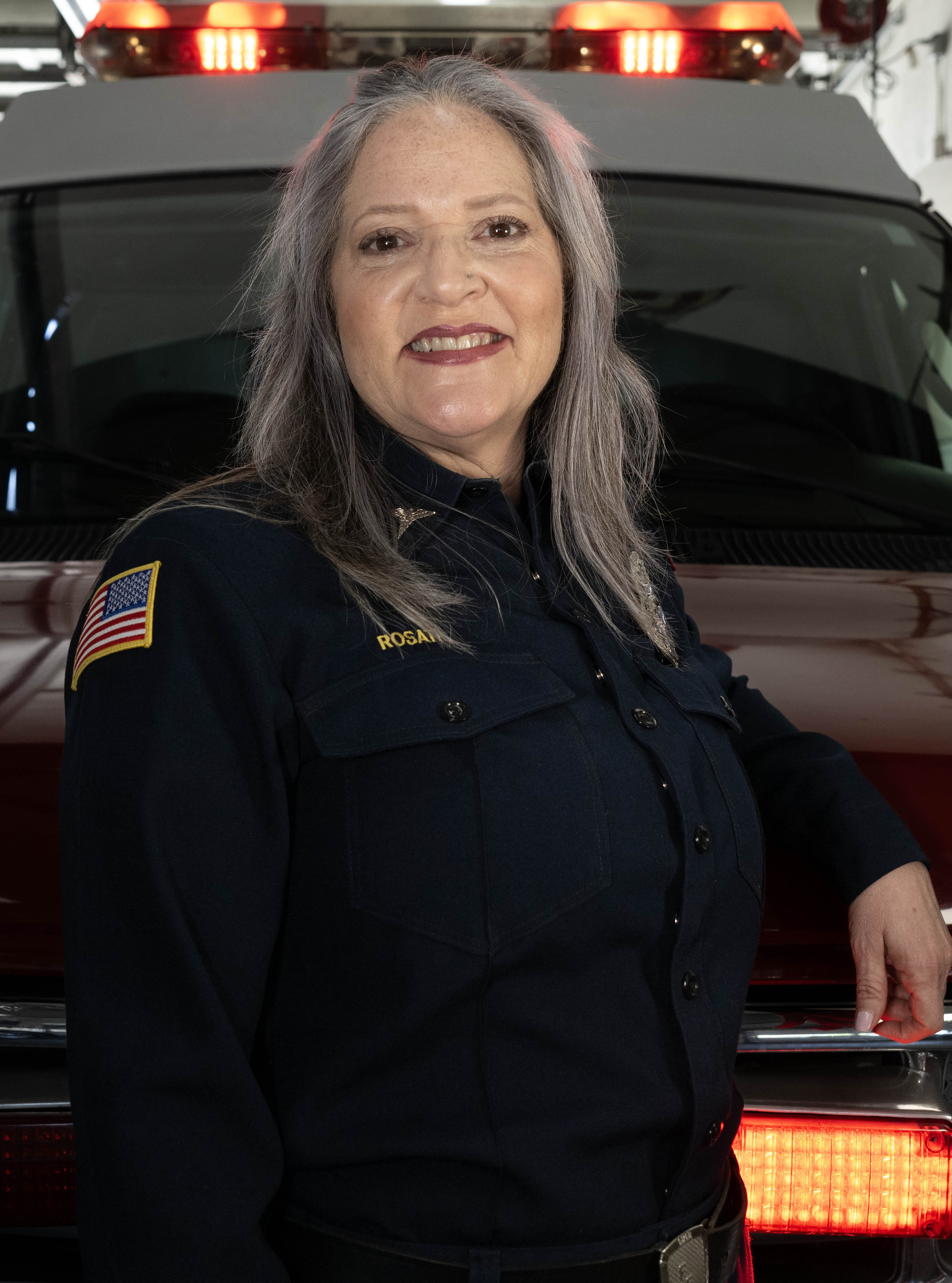 Fullerton Fire Department EMS Manager, Rhonda Rosati, at the station...