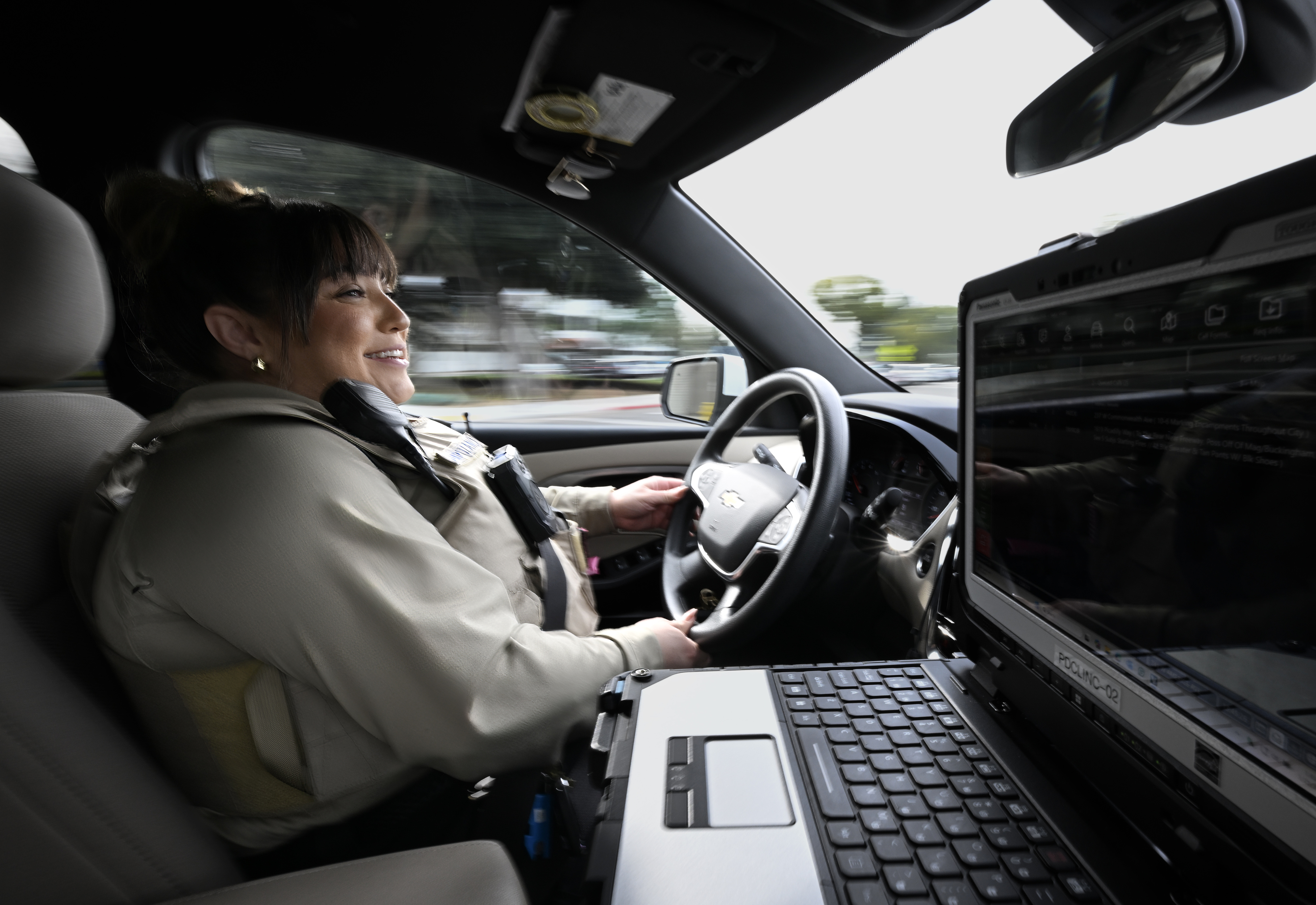 Fullerton police department behavioral health clinicianÂ MaricellaÂ Campuzano on the job in...