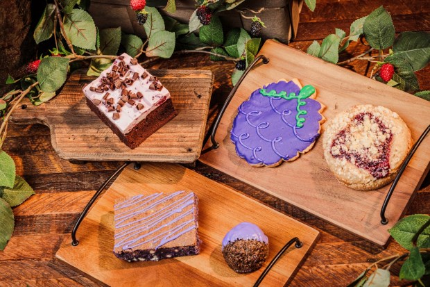 Knott's Boysenberry Festival A La Carte menu items available at Ghost Town Bakery. (Courtesy of Knott's Berry Farm)