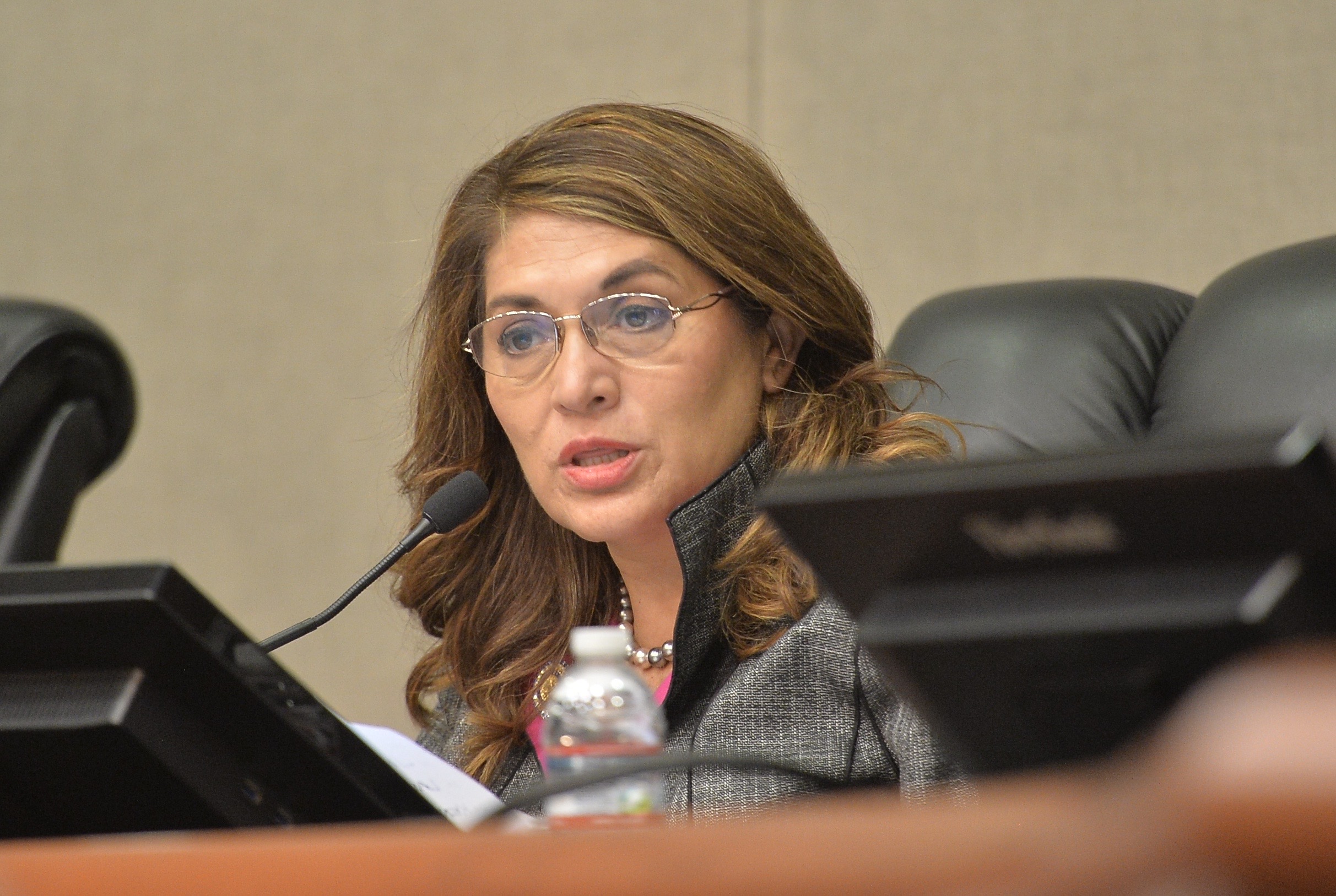 Sharon Quirk-Silva (D-Fullerton) moderates the Assembly Select Committee on Orange...