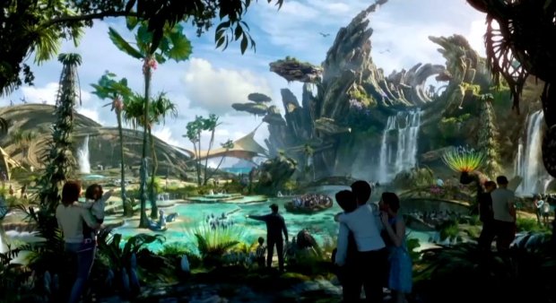 Concept art of the Avatar themed land proposed for the Disneyland resort. (Courtesy of Disney)