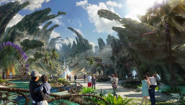Concept art of the Avatar destination planned near the Hollywood Land themed land of Disney California Adventure. (Courtesy of Disney)
