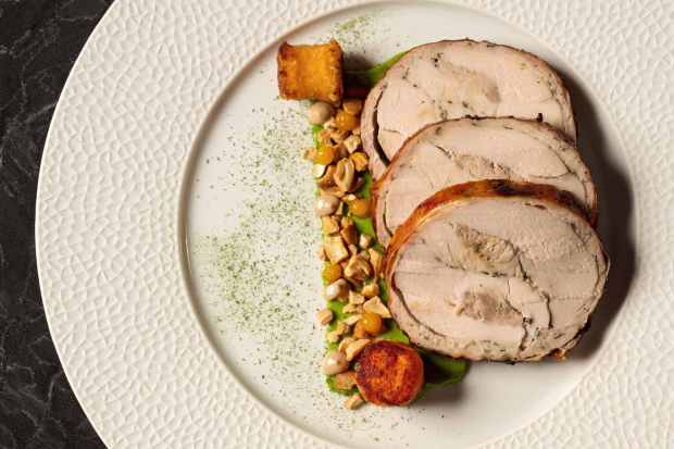 Tangerine Roasted Rocky Chicken on the refreshed Napa Rose menu at Disney's Grand Californian Hotel. (Courtesy of Disneyland)