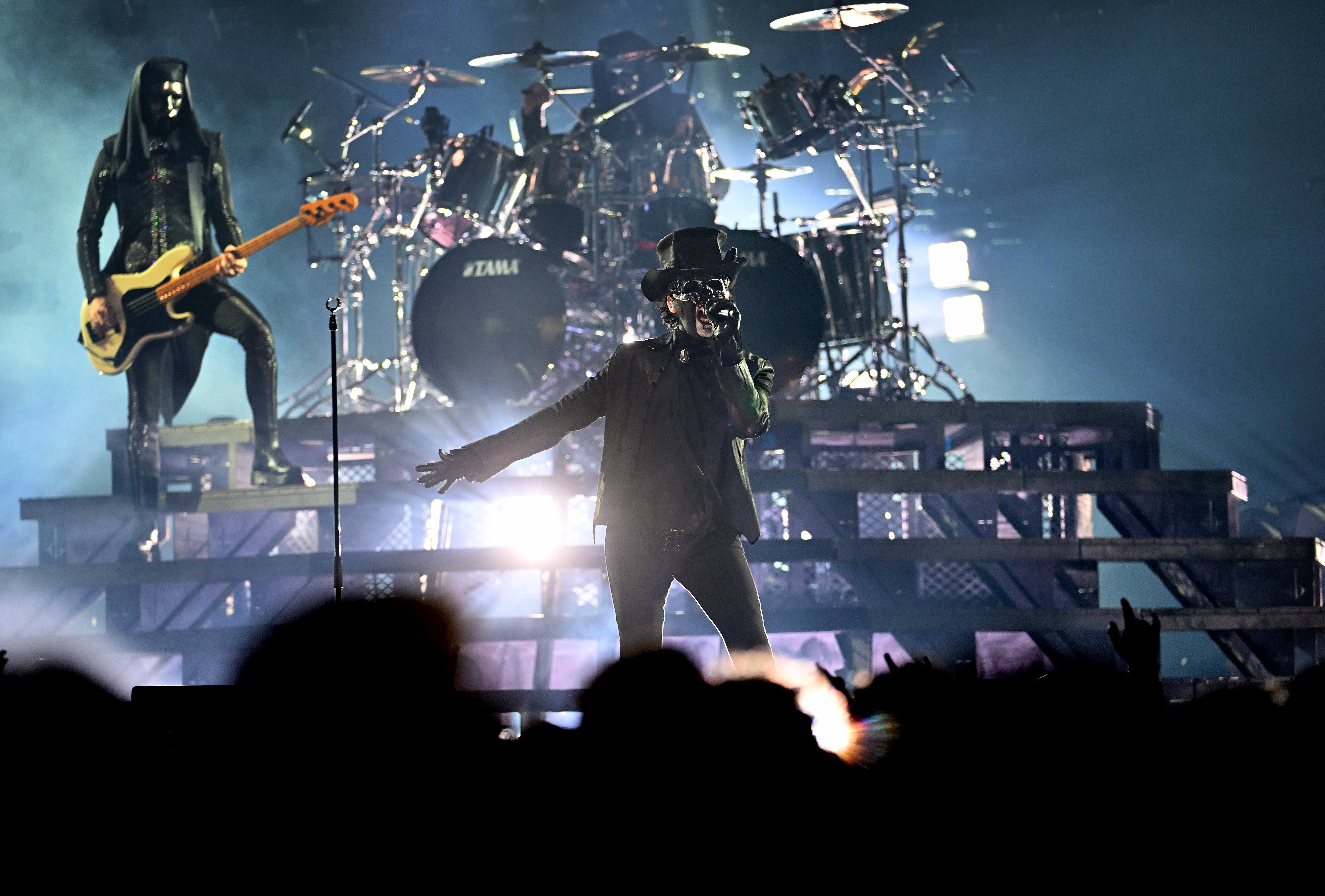 Lead singer Tobias Forge of the Swedish rock band Ghost...