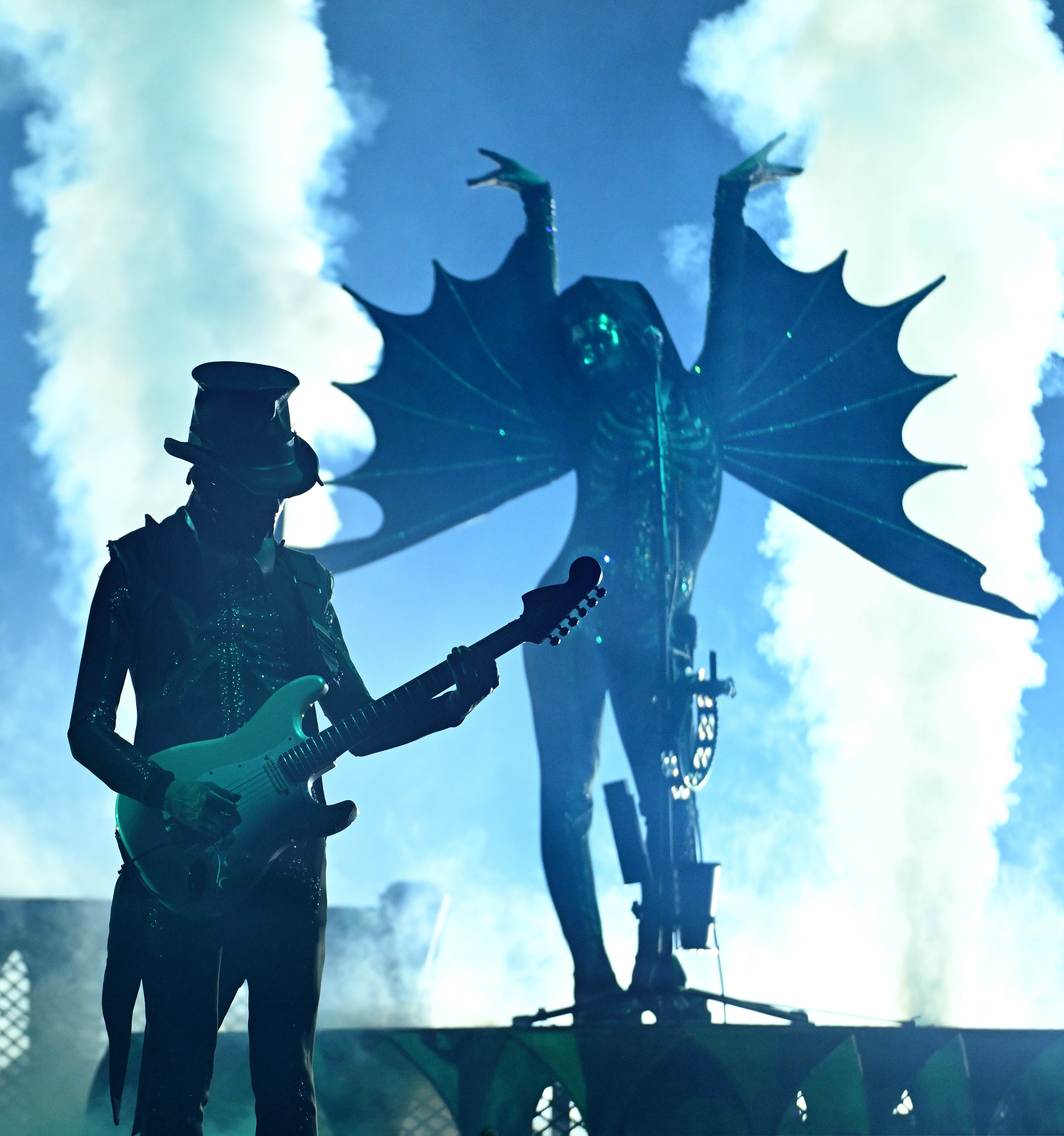 The Swedish rock band Ghost performs on February 22, 2026,...