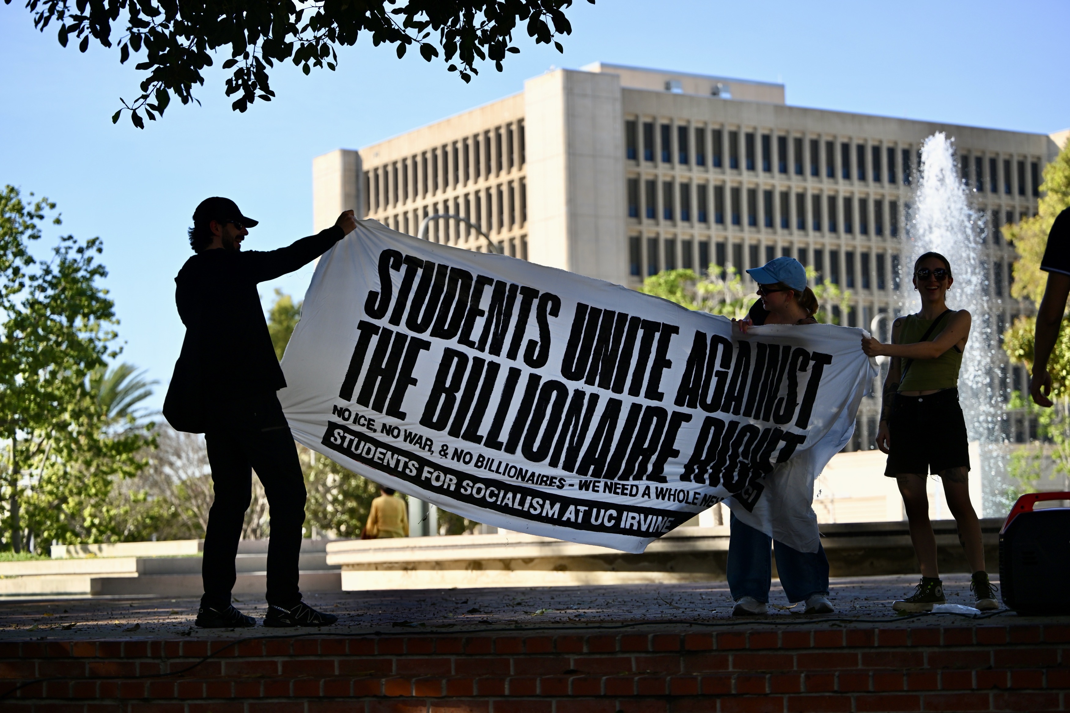 Protesters in Sasscer Park during a demonstration against ICE in...