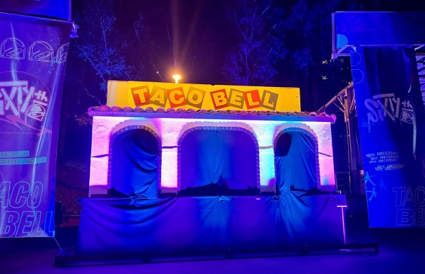 Taco Bell's first building, Numero Uno, was on display for the chain's 60th anniversary party at its Irvine headquarters, Thursday, June 23, 2022. (Photo by Fielding Buck, The Press-Enterprise/SCNG)