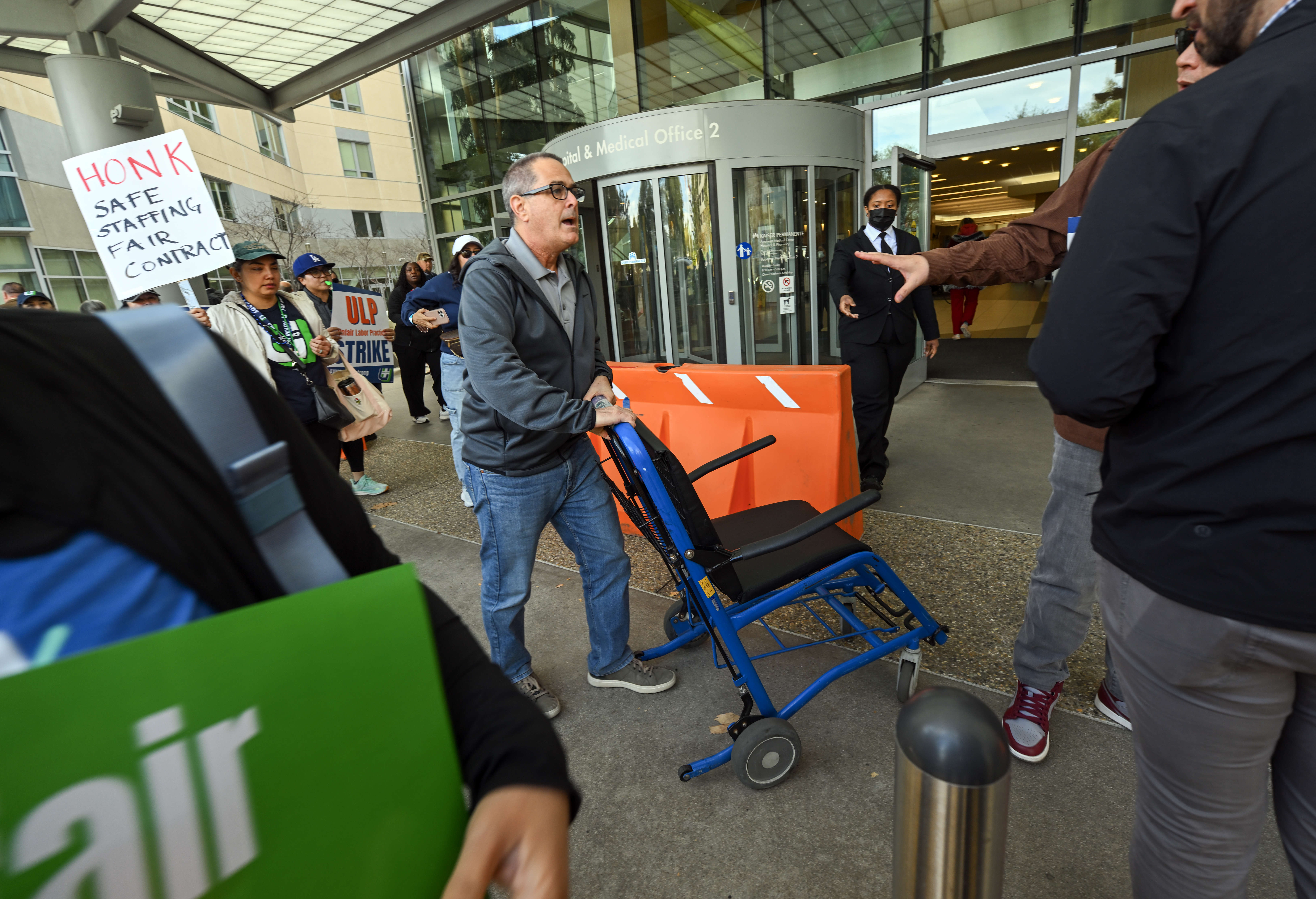 A man who said he was at the hoispital to...