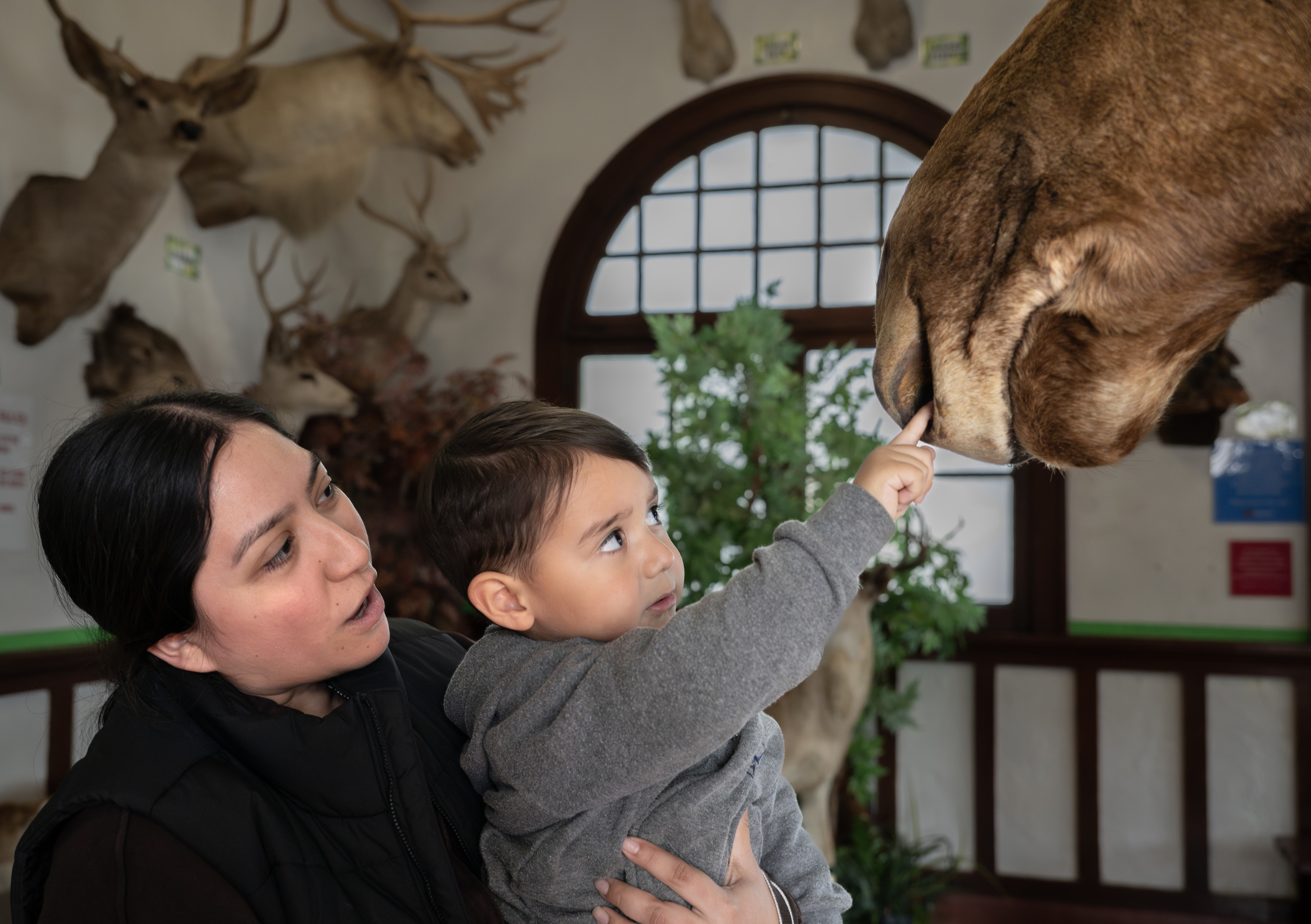 Selena Rodriguez gives her 3-year-old nephew, Aaron, a boost so...