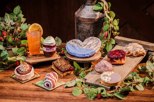 Knott's Boysenberry Festival Tasting Card menu items available at the Ghost Town Bakery. (Courtesy of Knott's Berry Farm)