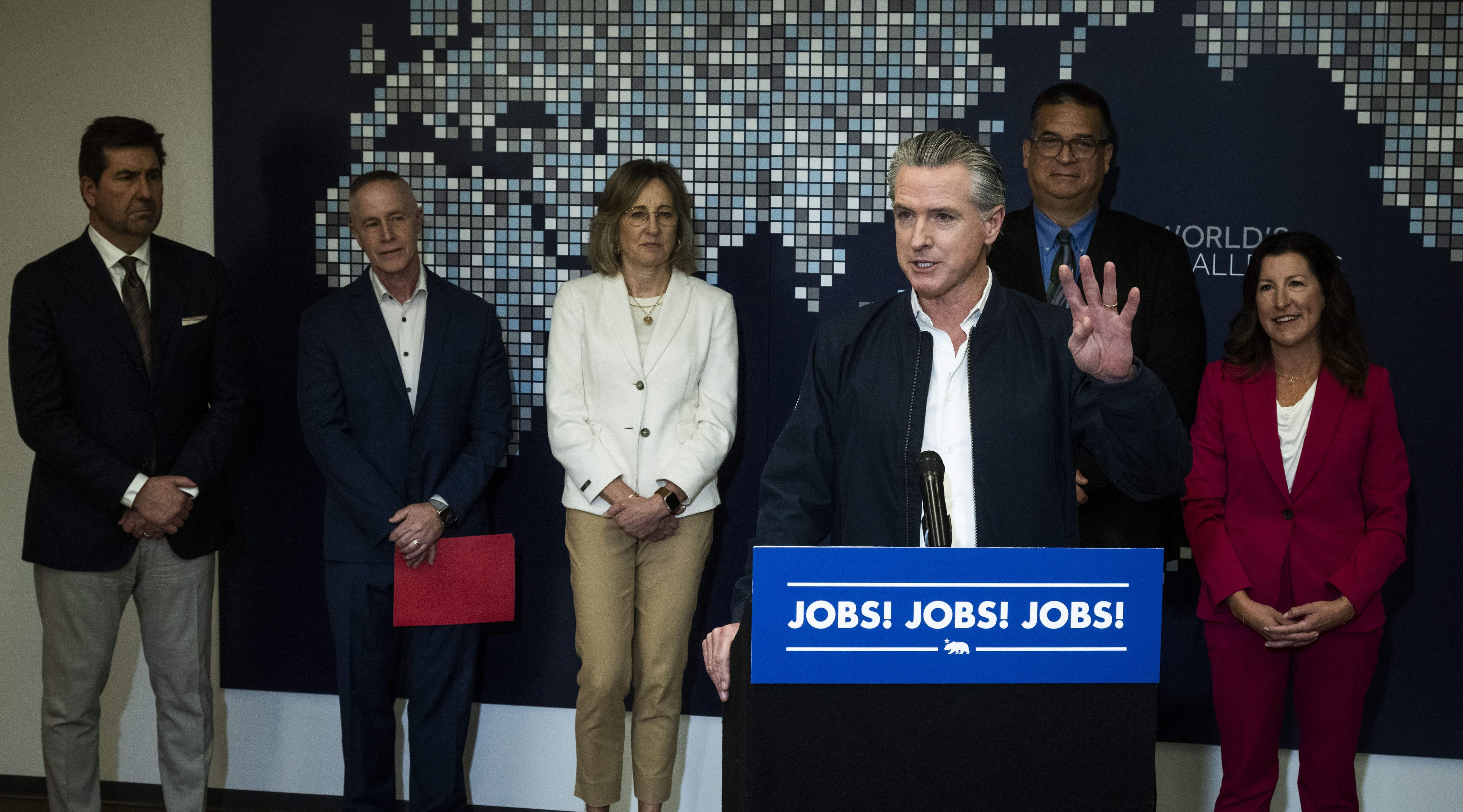 California Gov. Gavin Newsom speaks about the Orange County Regional...