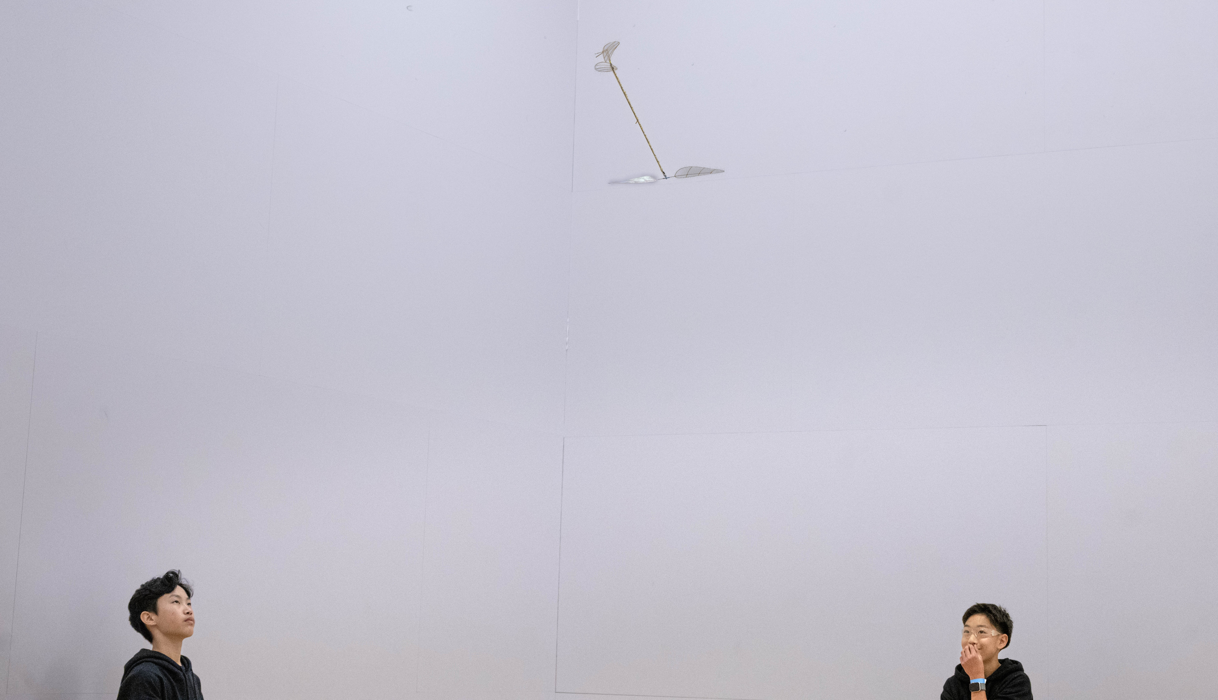 Suin Kim, left, and Jeremy Wang, both 13, from Rancho...