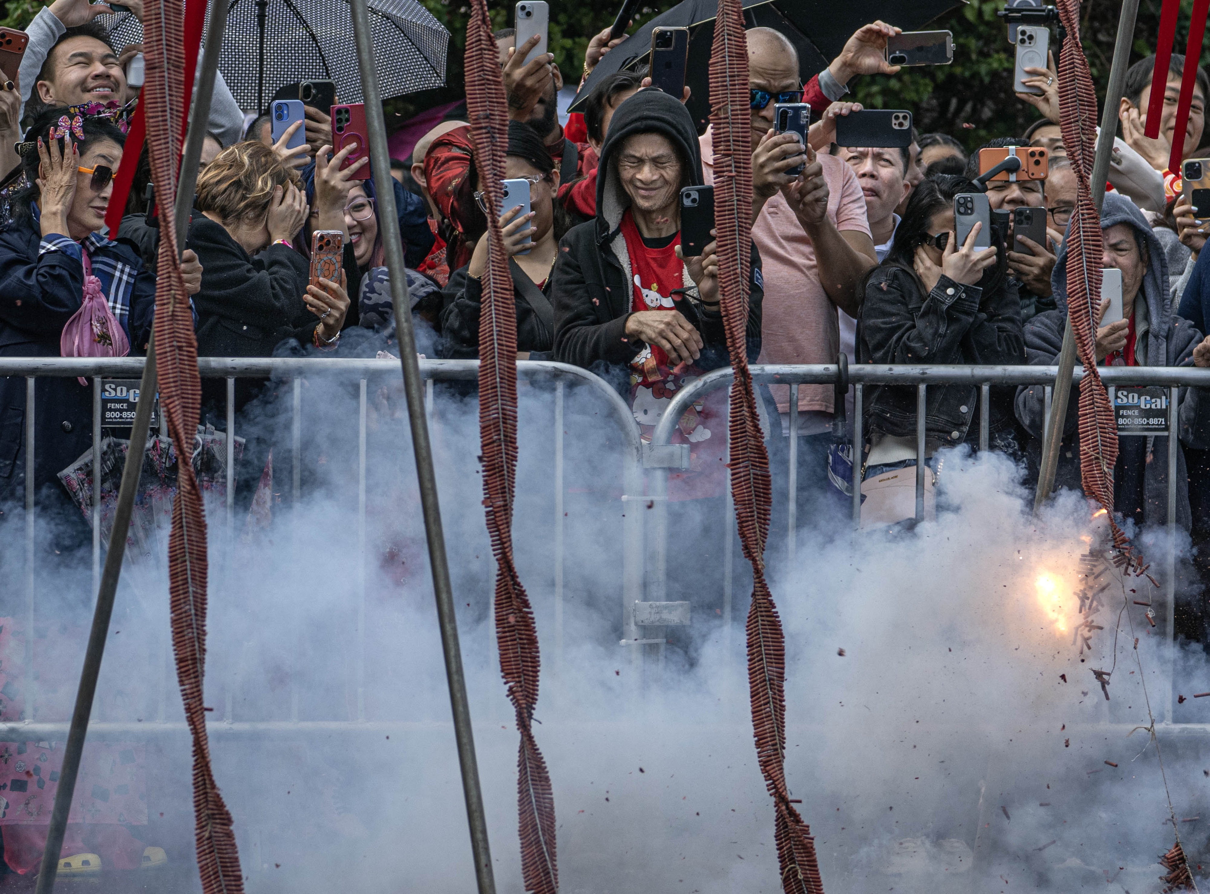 Hundreds of people celebrate the Year of the Fire Horse...
