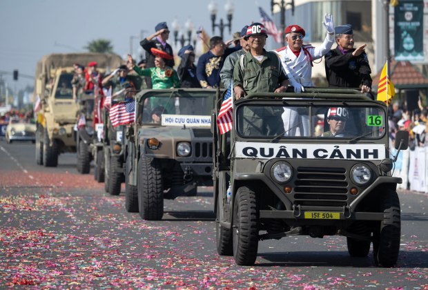 Vietnamese and American veterans take part in the Westminster Tet Parade on Saturday, Feb. 1, 2025. (Photo by Mindy Schauer, Orange County Register/SCNG)