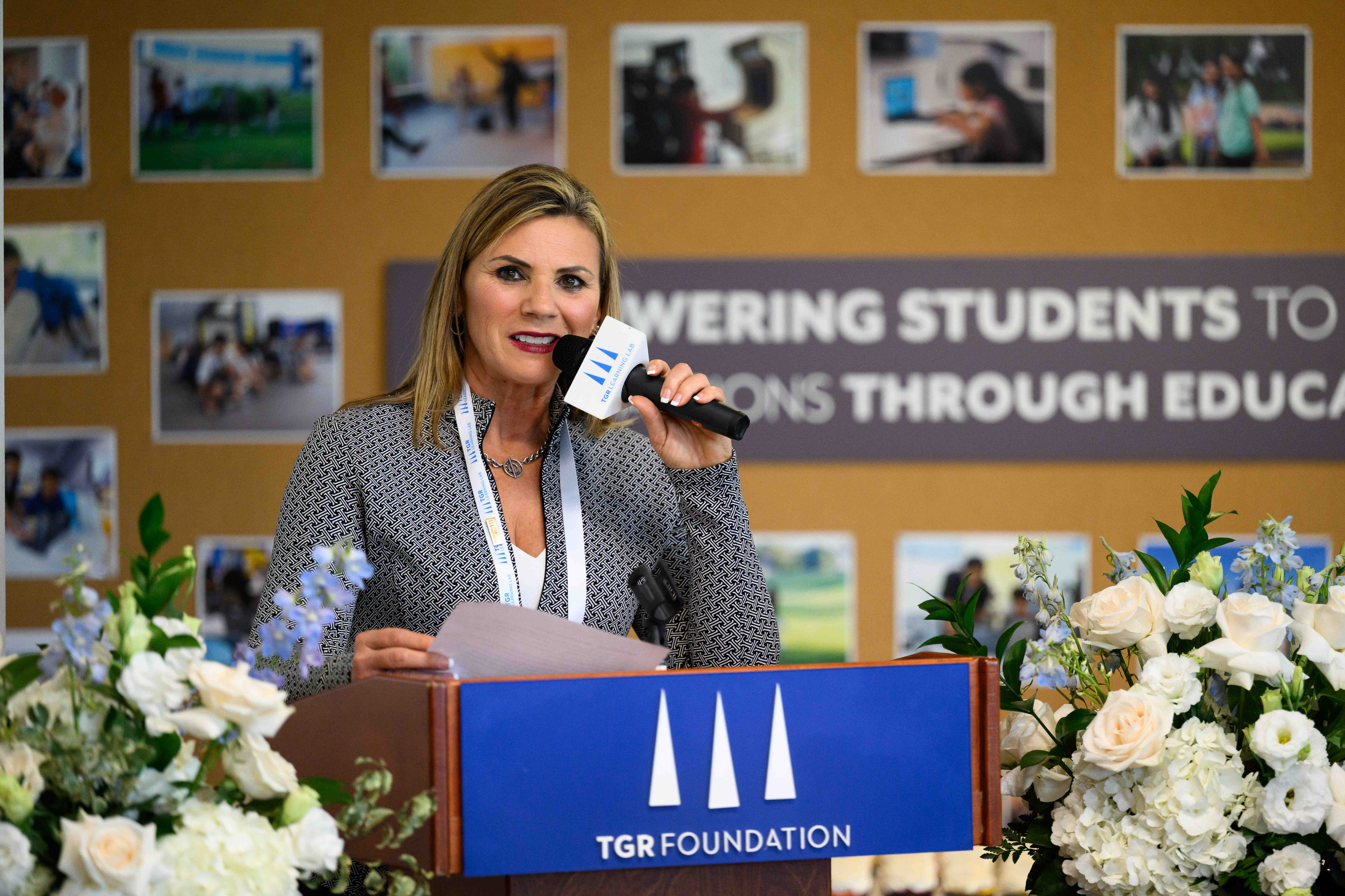 Senior Executive Director Gyla Bell speaks during an event celebrating...
