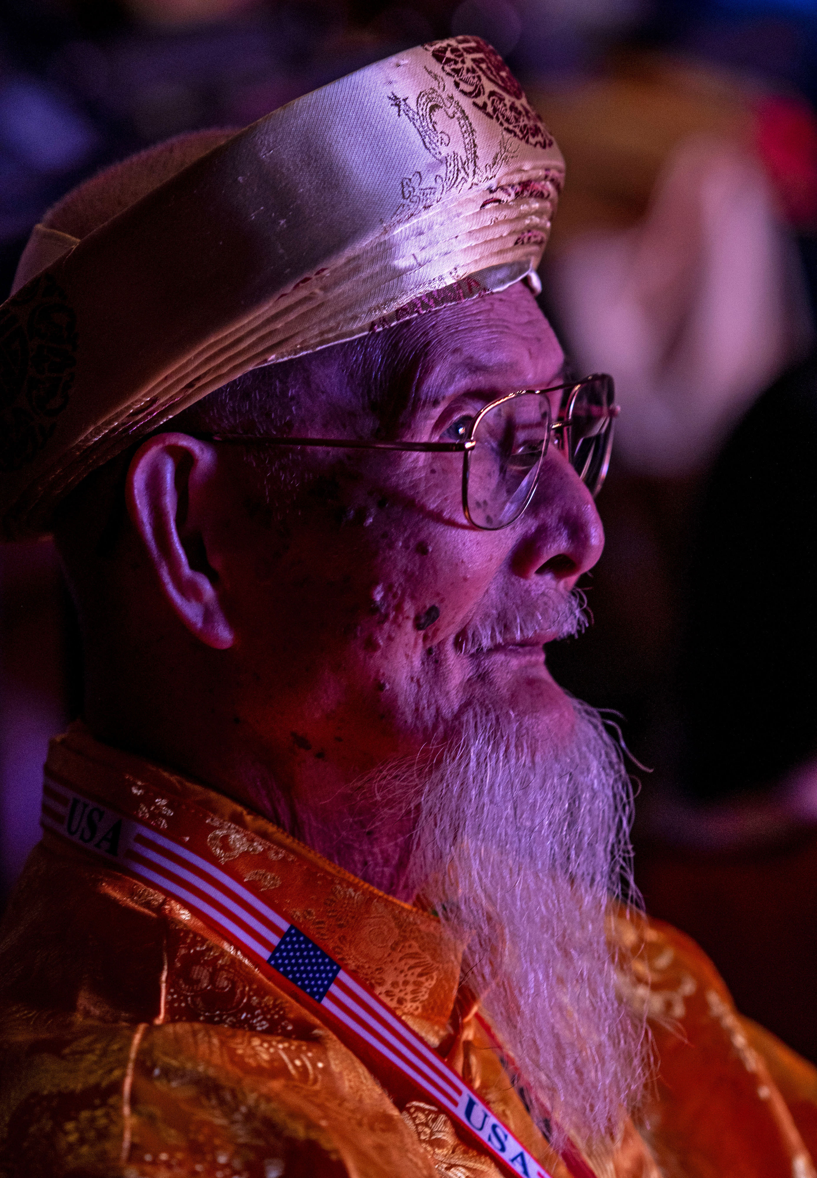 Community members watch the open ceremonies during the UVSA Tet...