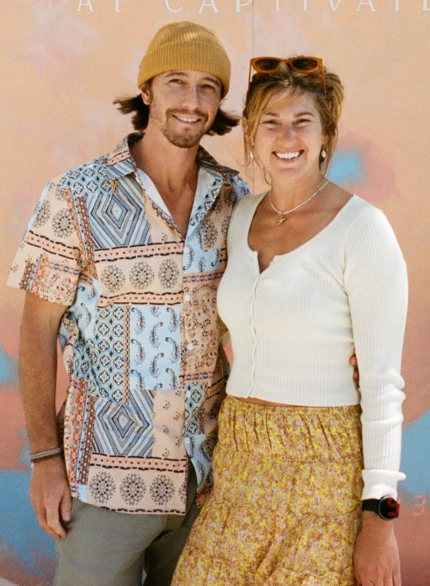 Ryan Johnson and Morgan Newmiller on Jan. 4 at a church in the Pacific Beach area. (Courtesy of Morgan Newmiller)