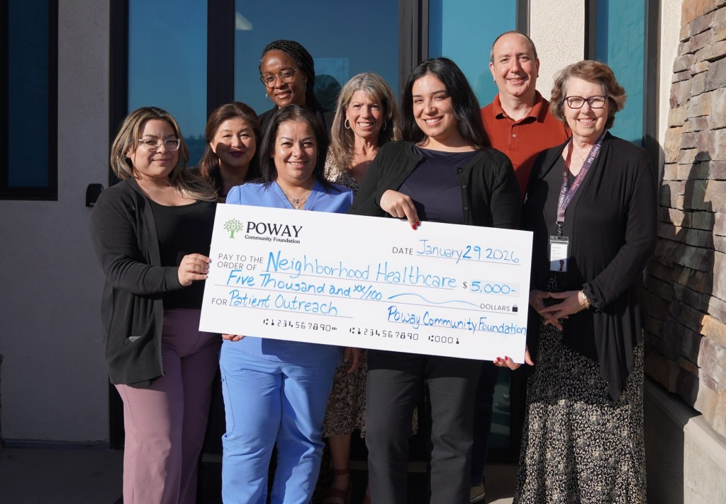 Poway Community Foundation donates $5K to Neighborhood Healthcare – San Diego Union-Tribune
