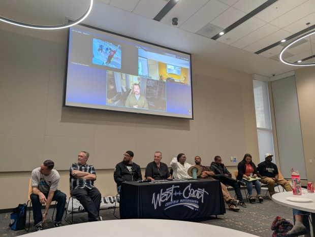 Speakers at the screening of "California Story" (Photo by Teri Sforza)