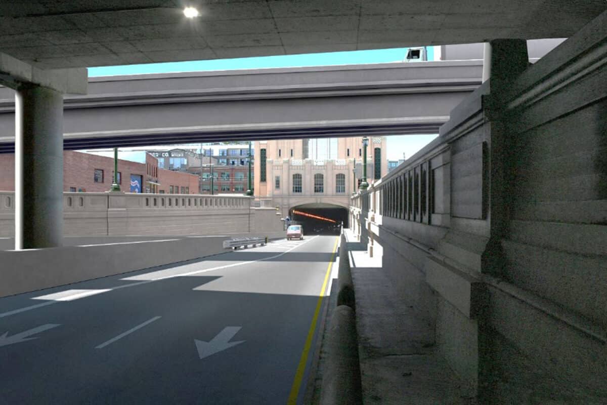 Alameda Post - A render of what the Posey Tube will look like, with a separate lane to go directly to interstate 880. 